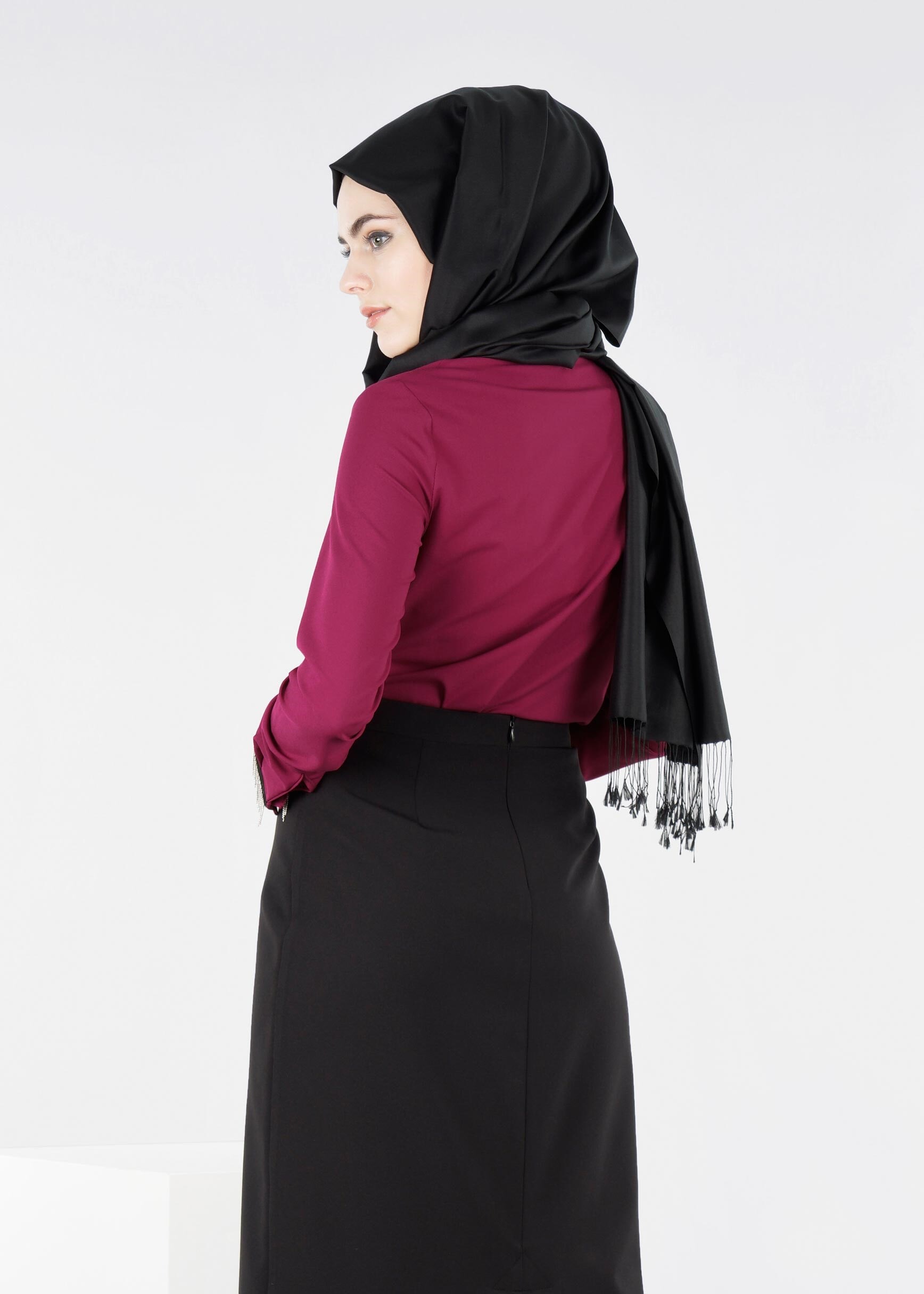 Tesettür giyim FUŞYA 4072 43771 BLUZ 38/46