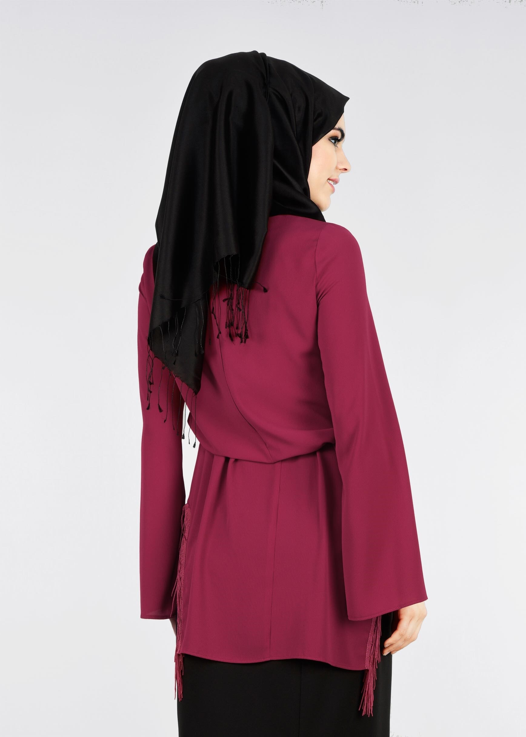 Tesettür giyim FUŞYA 4140 NİŞANTAŞI TESETTÜR BLUZ 38/46 TEK40-38
