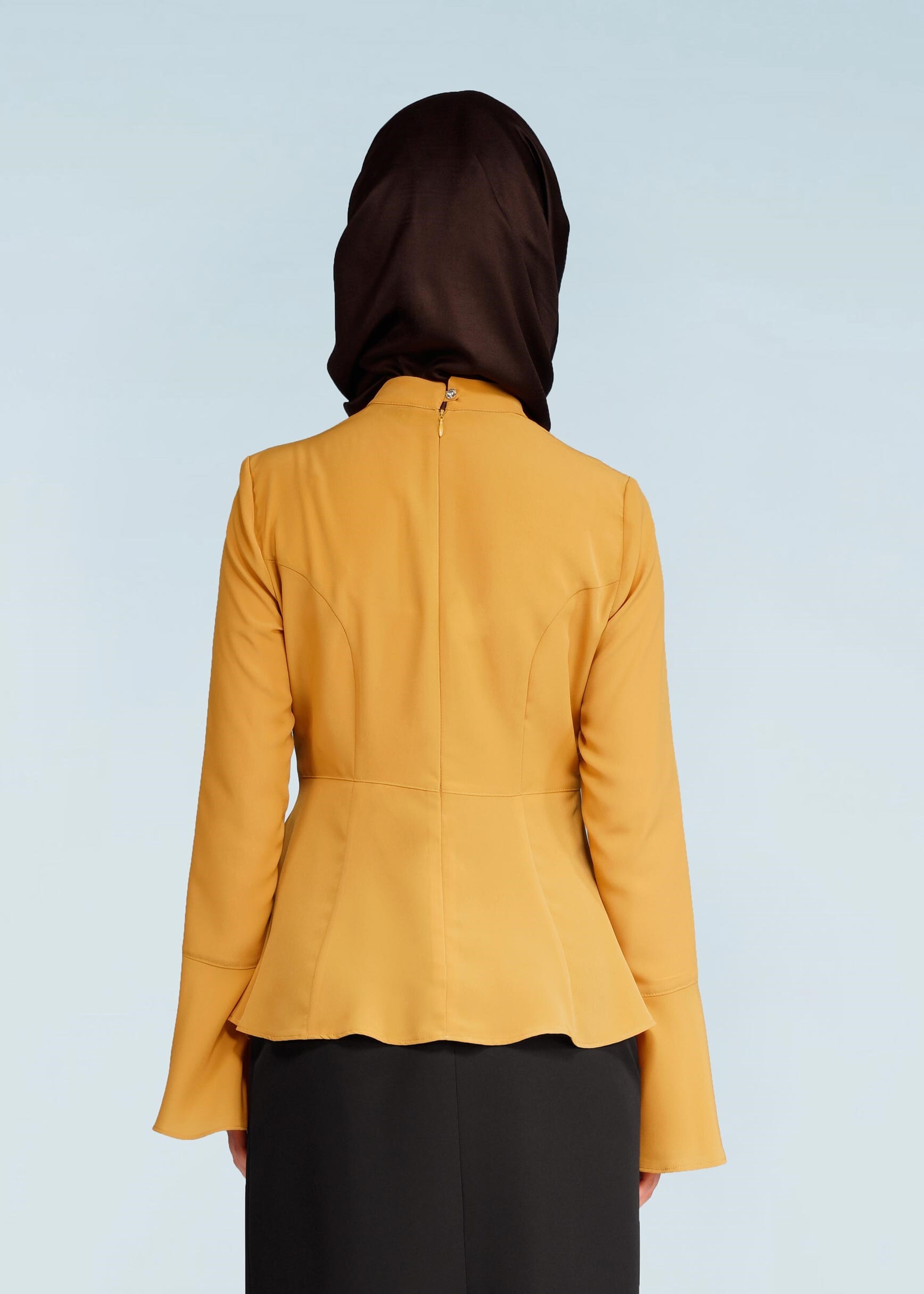 Tesettür giyim ALTIN TAŞ DETAYLI İSPANYOL KOL BLUZ 4145 