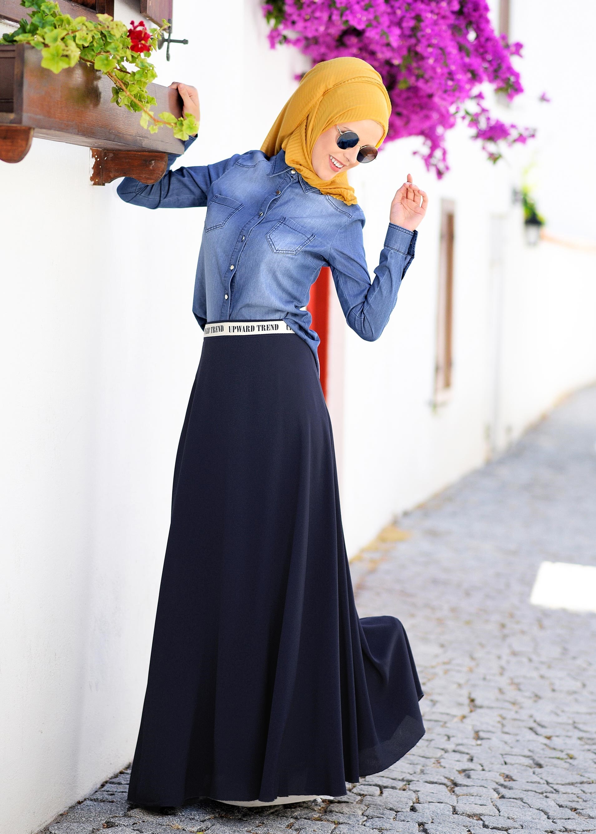 Tesettür giyim LACİVERT 4259 DEREN BLUZ 36/44