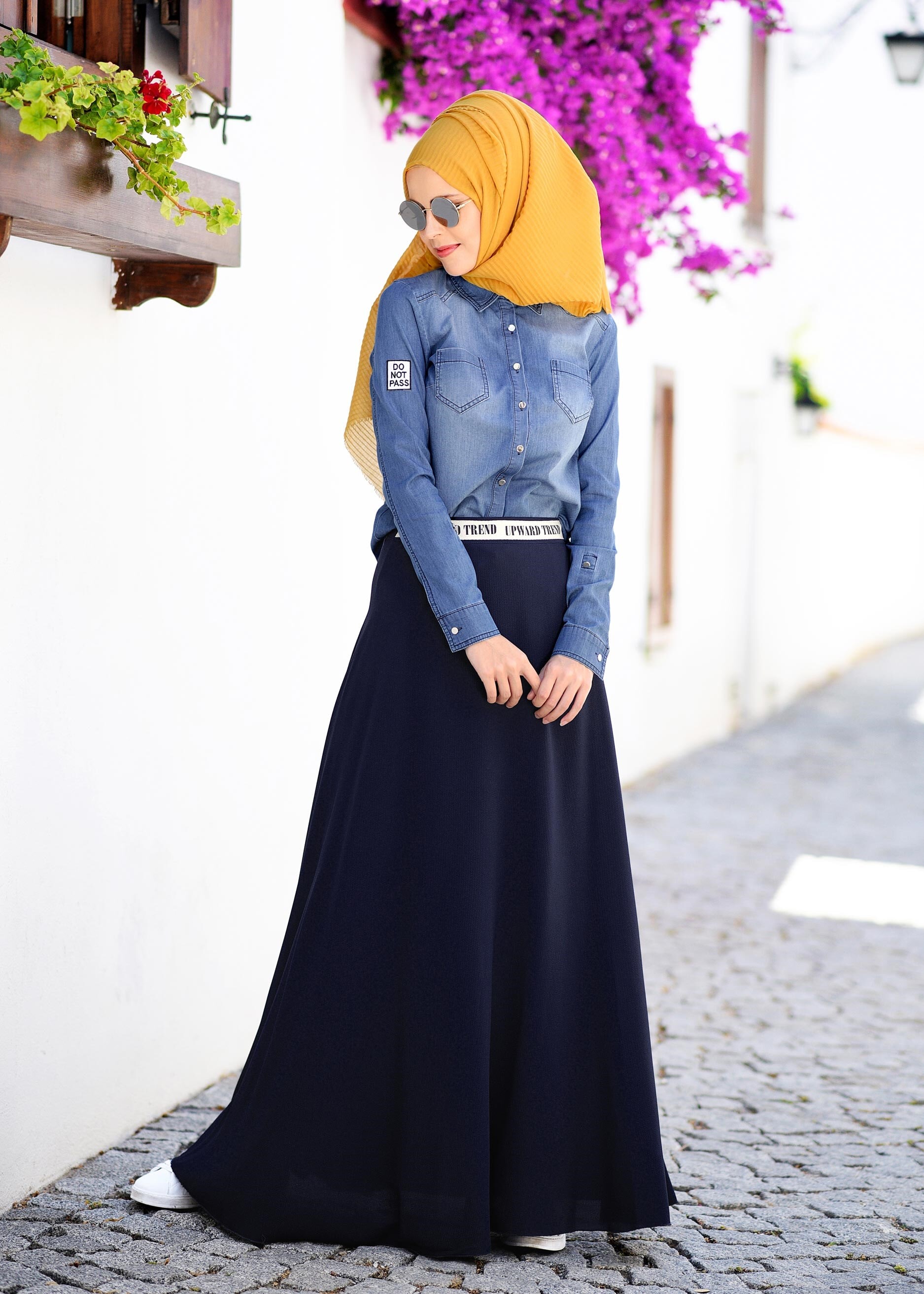 Tesettür giyim LACİVERT 4259 DEREN BLUZ 36/44