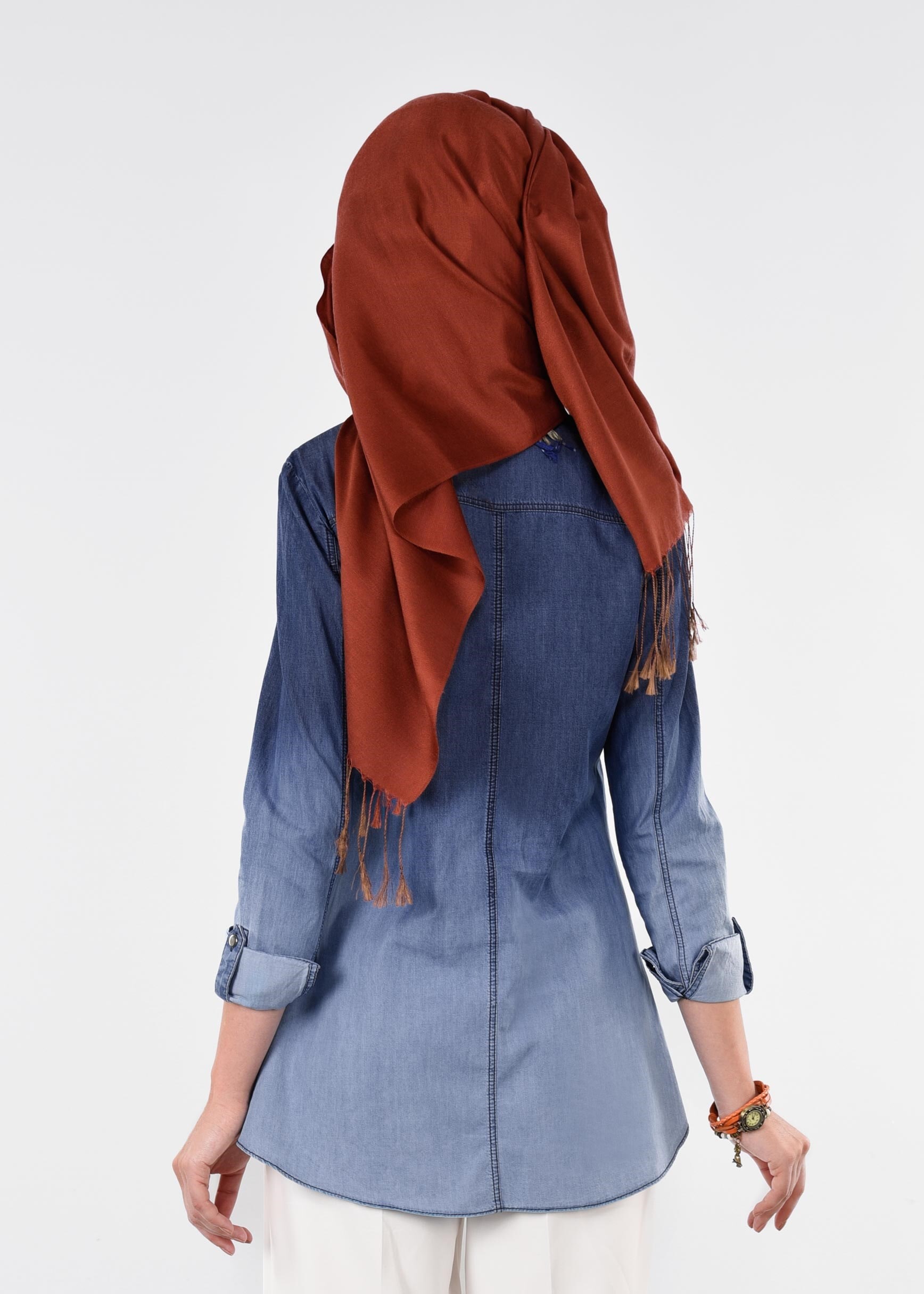 Tesettür giyim LACİVERT 4282 FERRARİ BLUZ 38/44