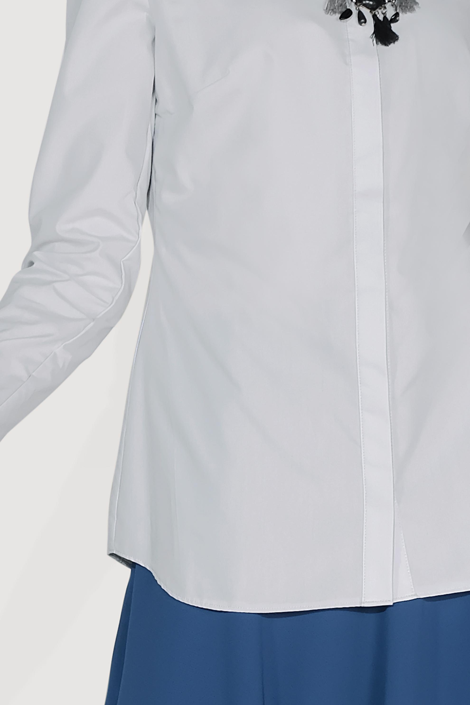 Tesettür giyim GRİ GÖMLEK YAKA DÜĞMELİ BLUZ 4302 