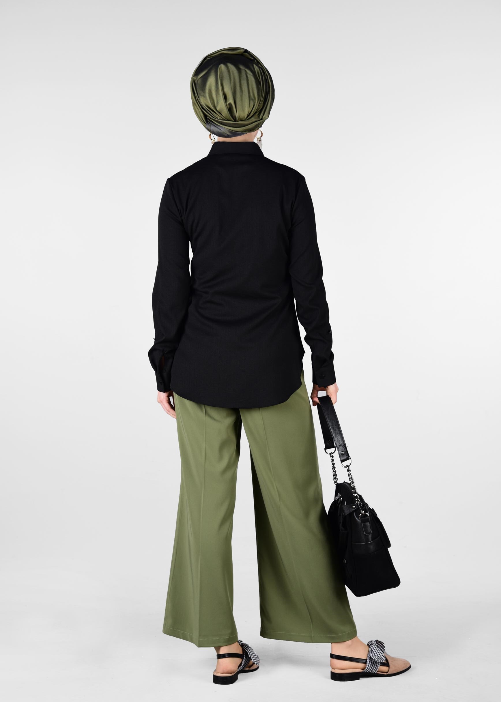 Tesettür giyim SİYAH 4303 NORA BLUZ 36/44 TEK40