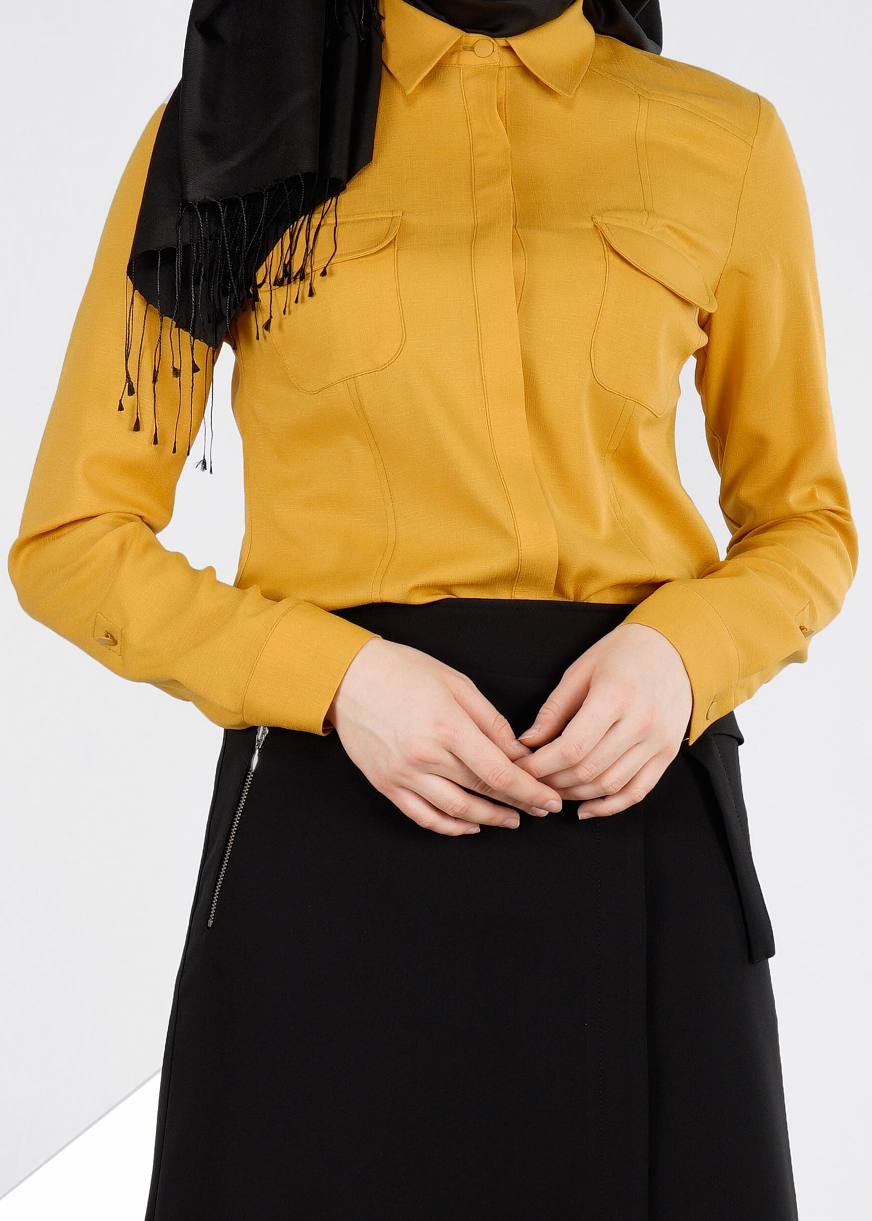 Tesettür giyim SARI 4303 NORA BLUZ 36/44 TEK40