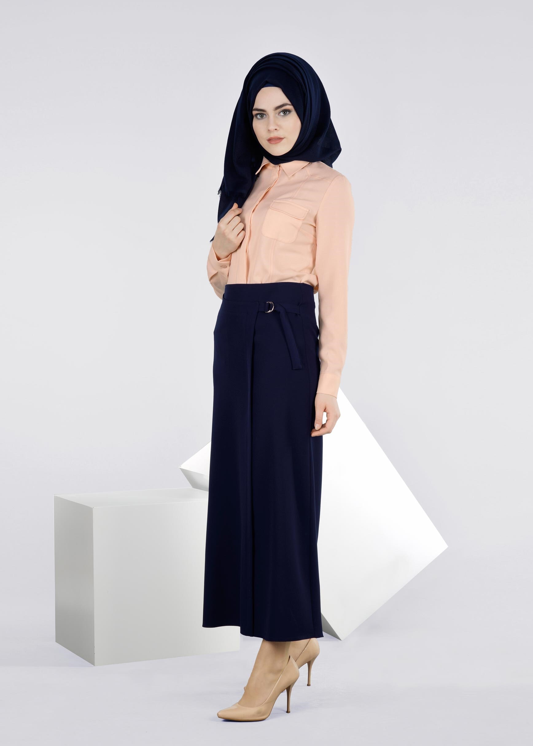 Tesettür giyim PUDRA 4303 NORA BLUZ 36/44 TEK40