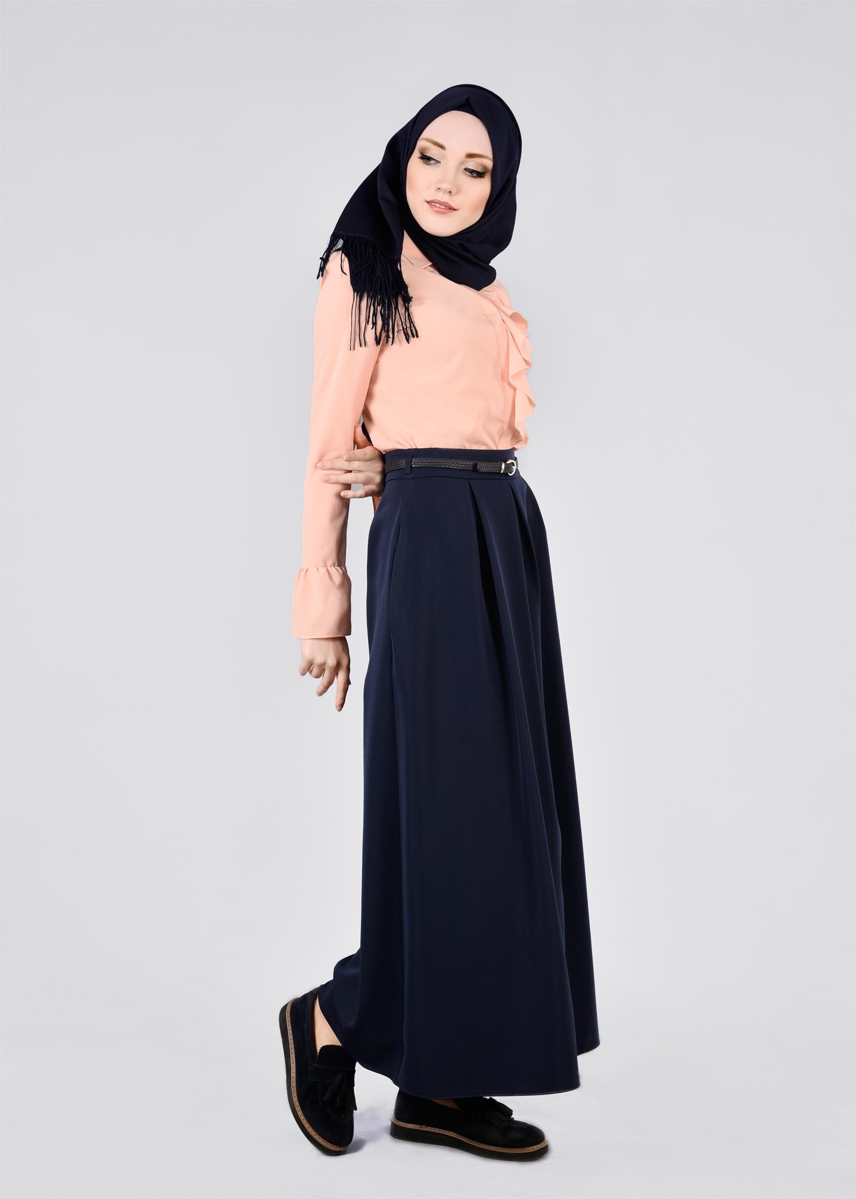 Tesettür giyim PUDRA 4397 NEW FESTİVAL BLUZ 38/46 TEK40