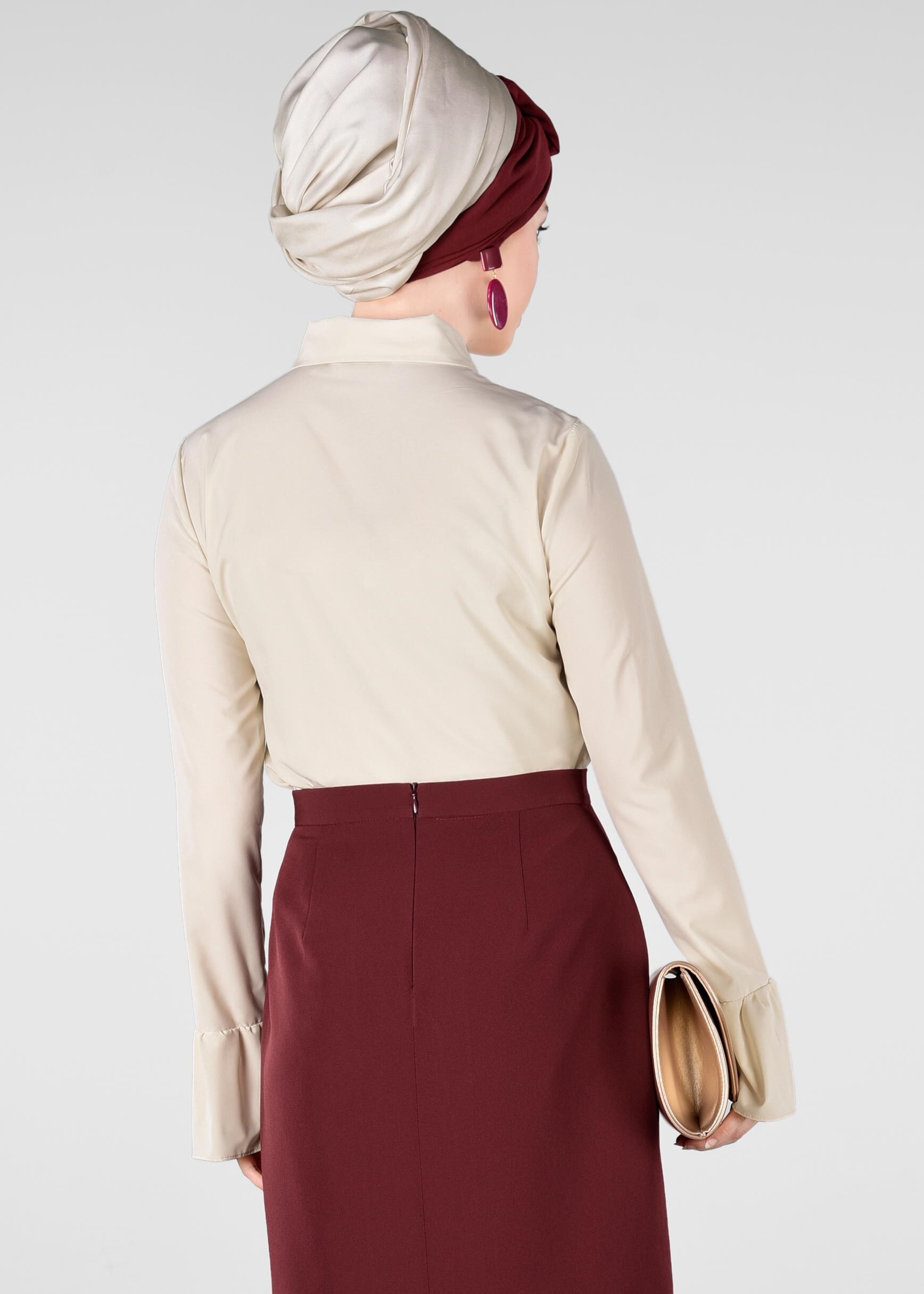 Tesettür giyim BEJ 4397 NEW FESTİVAL BLUZ 38/46 TEK40