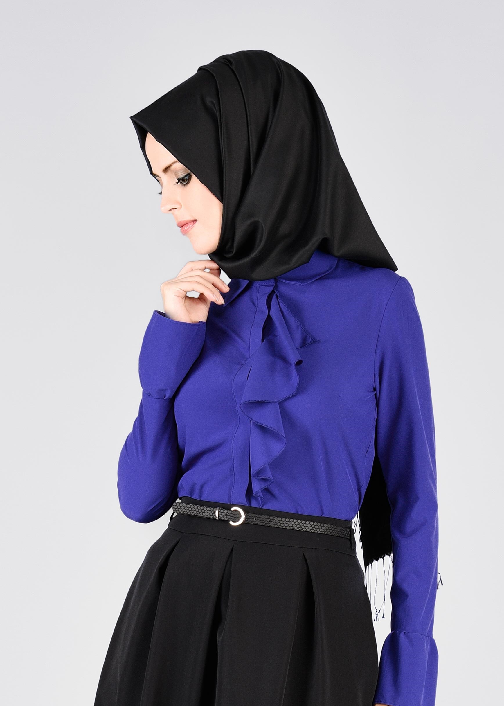 Tesettür giyim LACİVERT 4397 NEW FESTİVAL BLUZ 38/46 TEK40