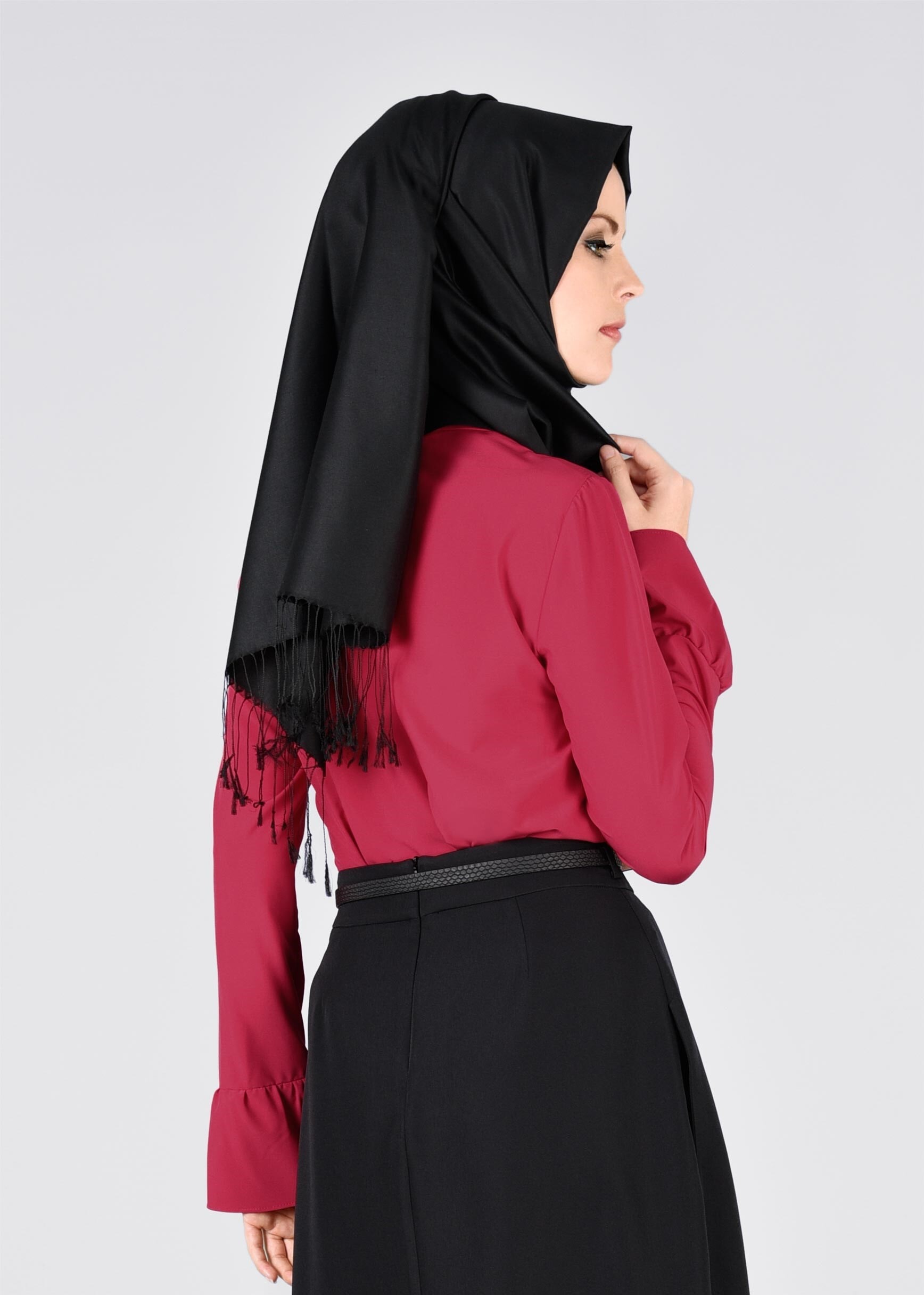 Tesettür giyim FUŞYA 4397 NEW FESTİVAL BLUZ 38/46 TEK40