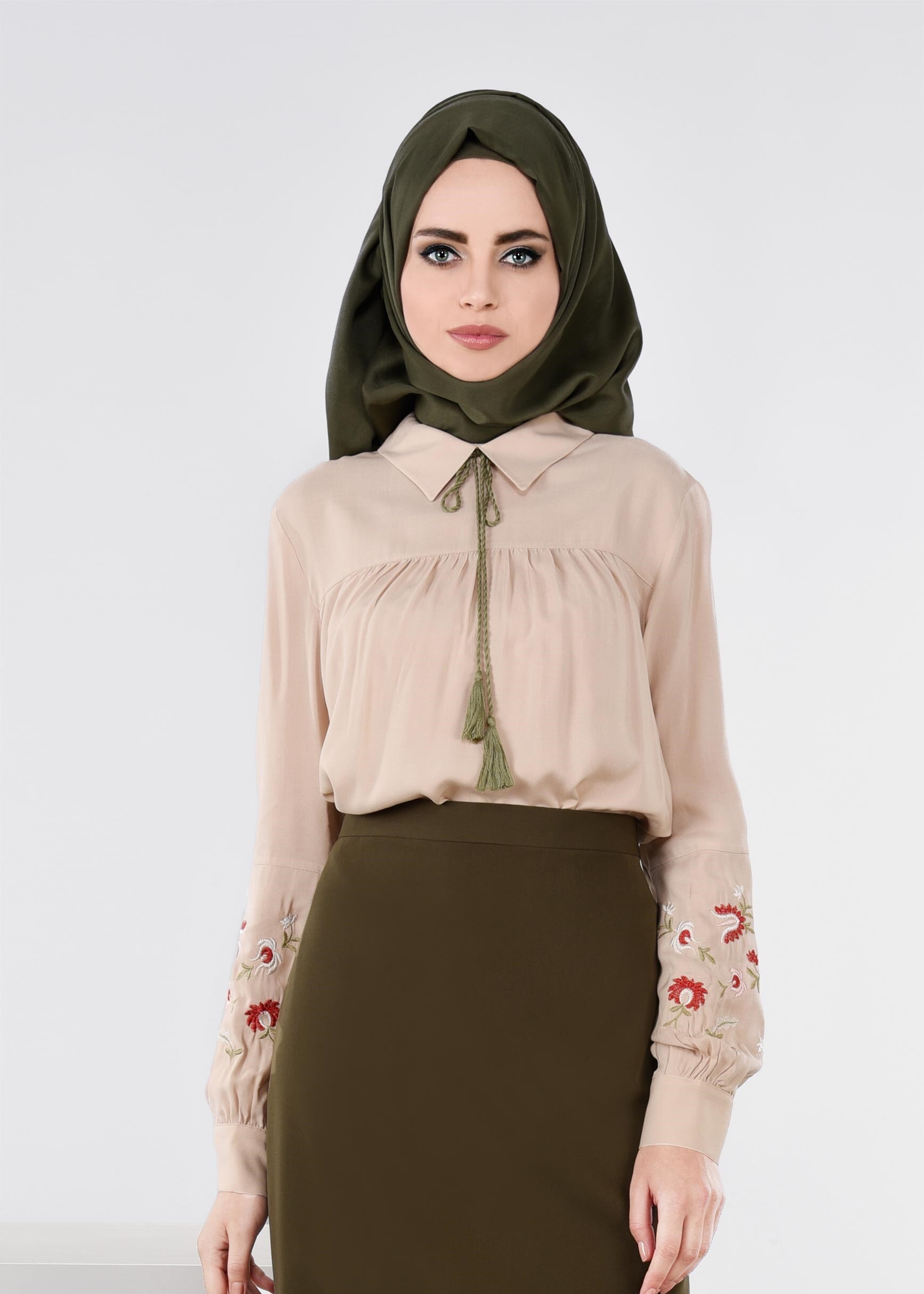 Tesettür giyim BEJ 4424 NEW DOROTY BLUZ 36/42 TEK38