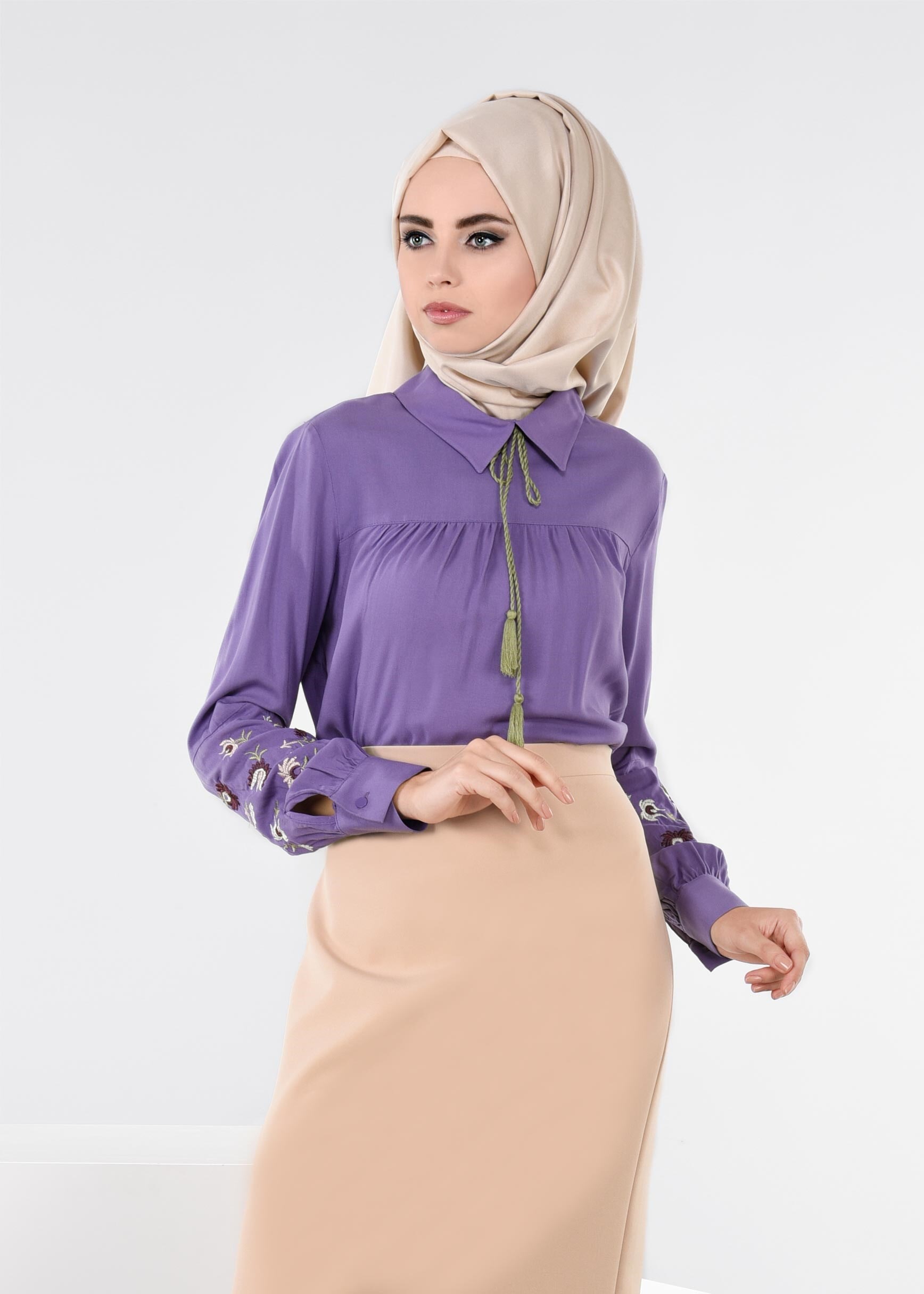 Tesettür giyim MOR 4424 NEW DOROTY BLUZ 36/42 TEK38