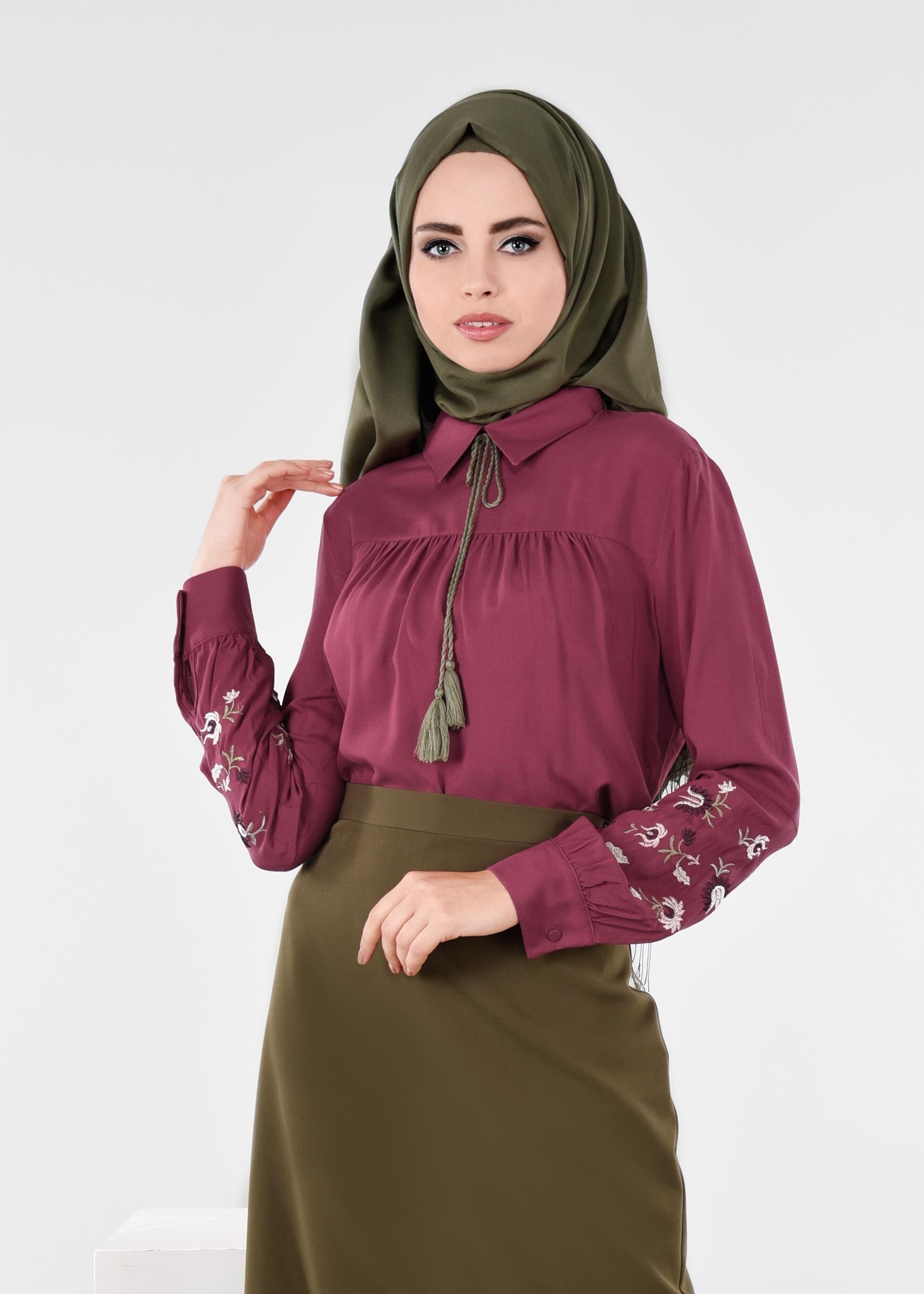 Tesettür giyim MOR 4424 NEW DOROTY BLUZ 36/42 TEK38