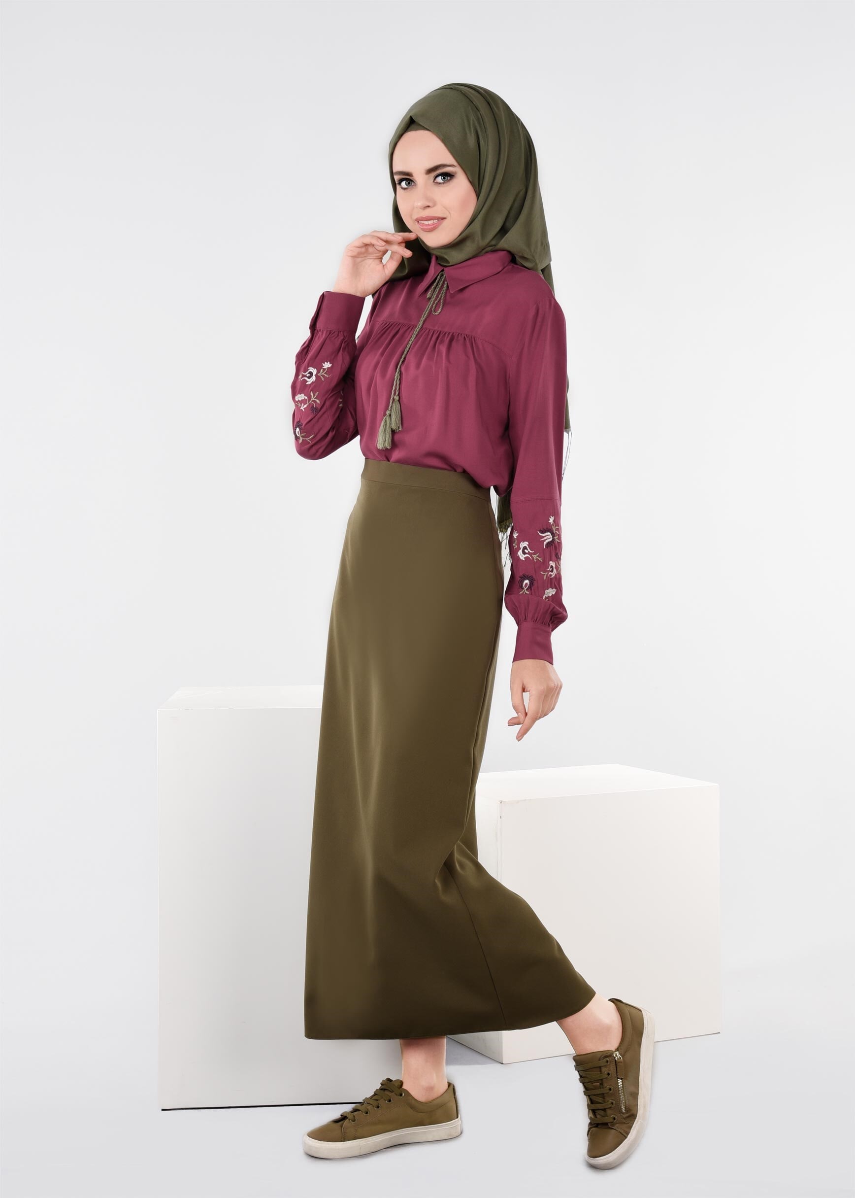 Tesettür giyim MOR 4424 NEW DOROTY BLUZ 36/42 TEK38