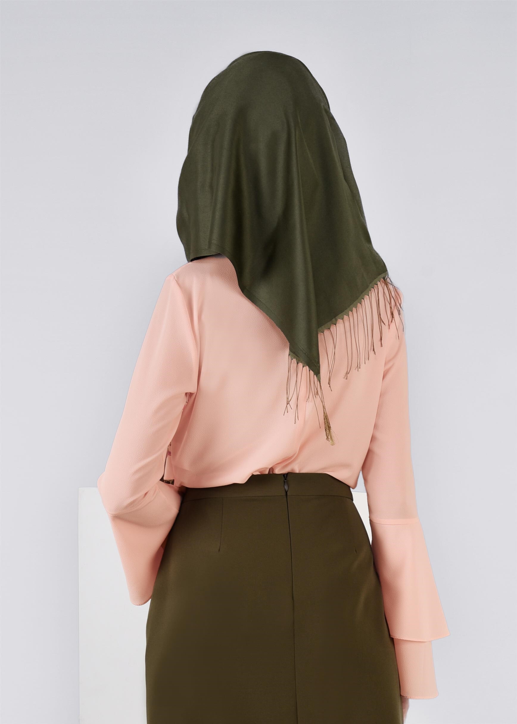 Tesettür giyim PUDRA 4516 EVA CRAP BLUZ 38/44 TEK36