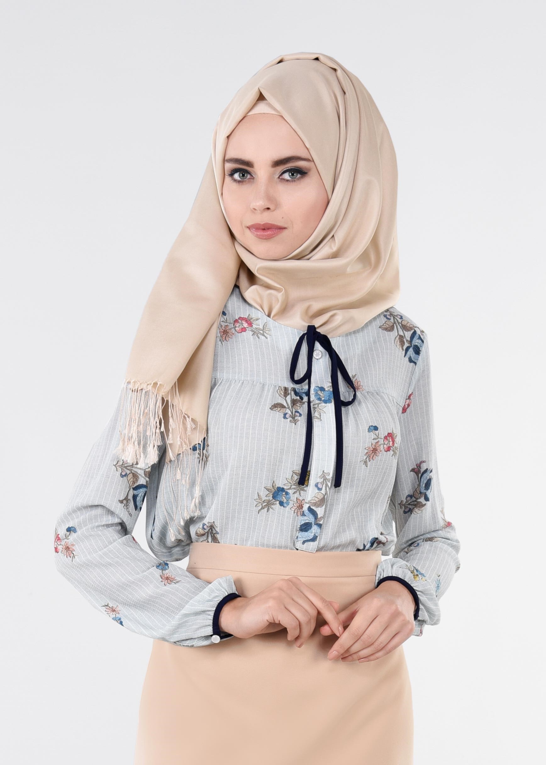 Tesettür giyim MAVİ 4517 CAPRİ 11643 BLUZ 36/42 TEK38