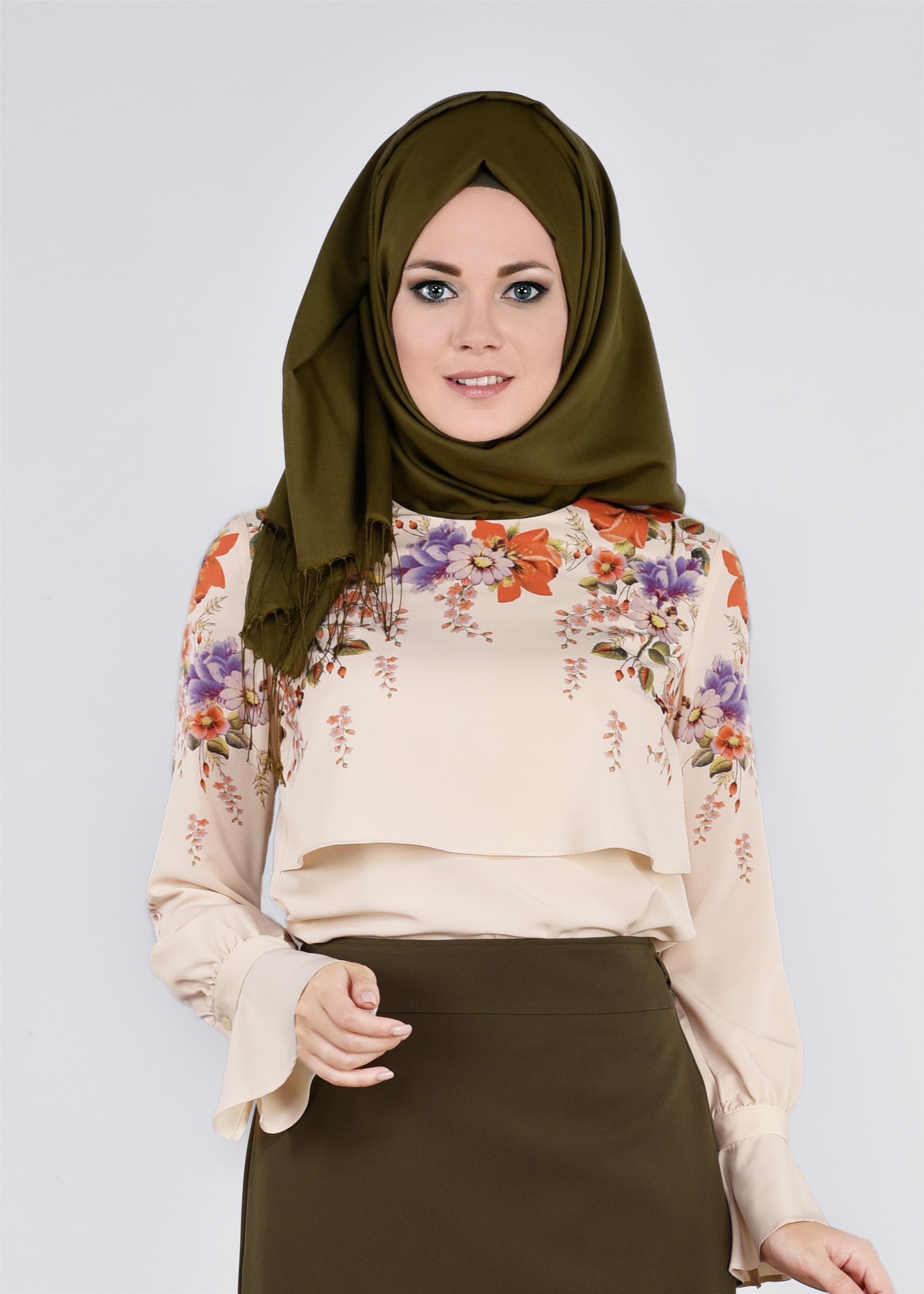 Tesettür giyim BEJ 4538 NEW LOREN BLUZ 38/44
