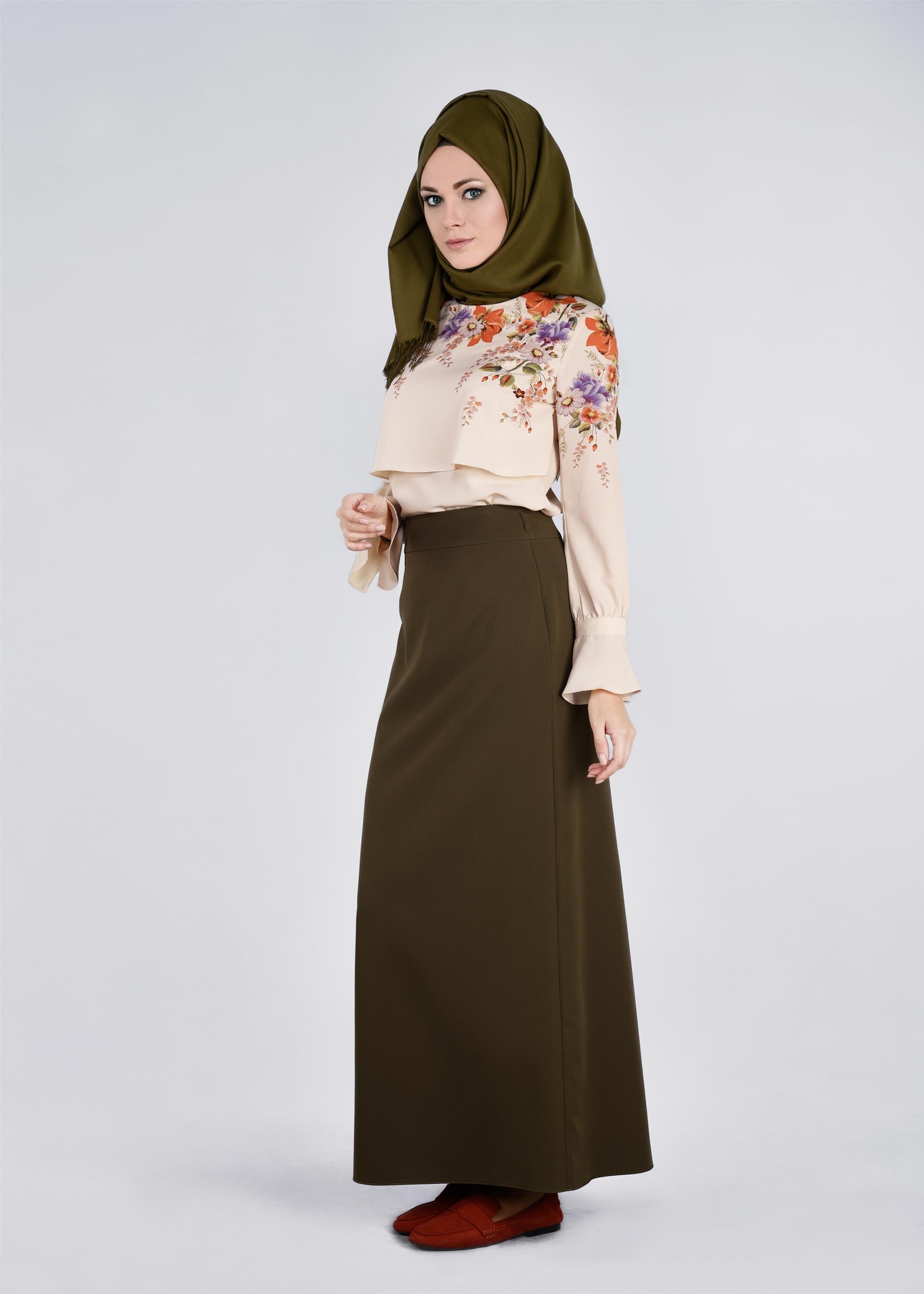 Tesettür giyim BEJ 4538 NEW LOREN BLUZ 38/44