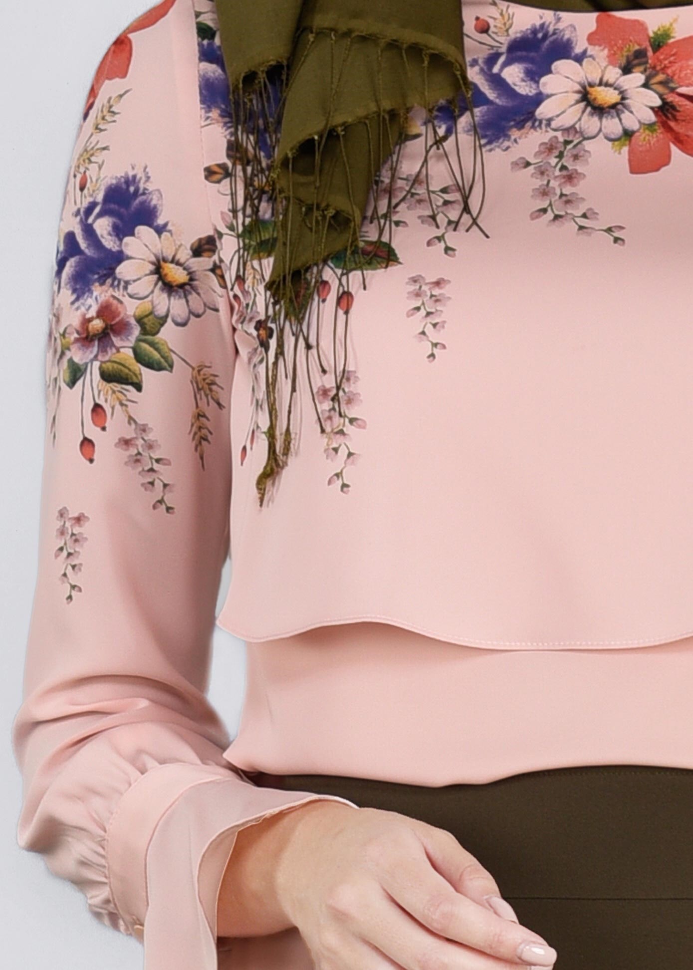 Tesettür giyim PUDRA 4538 NEW LOREN BLUZ 38/44