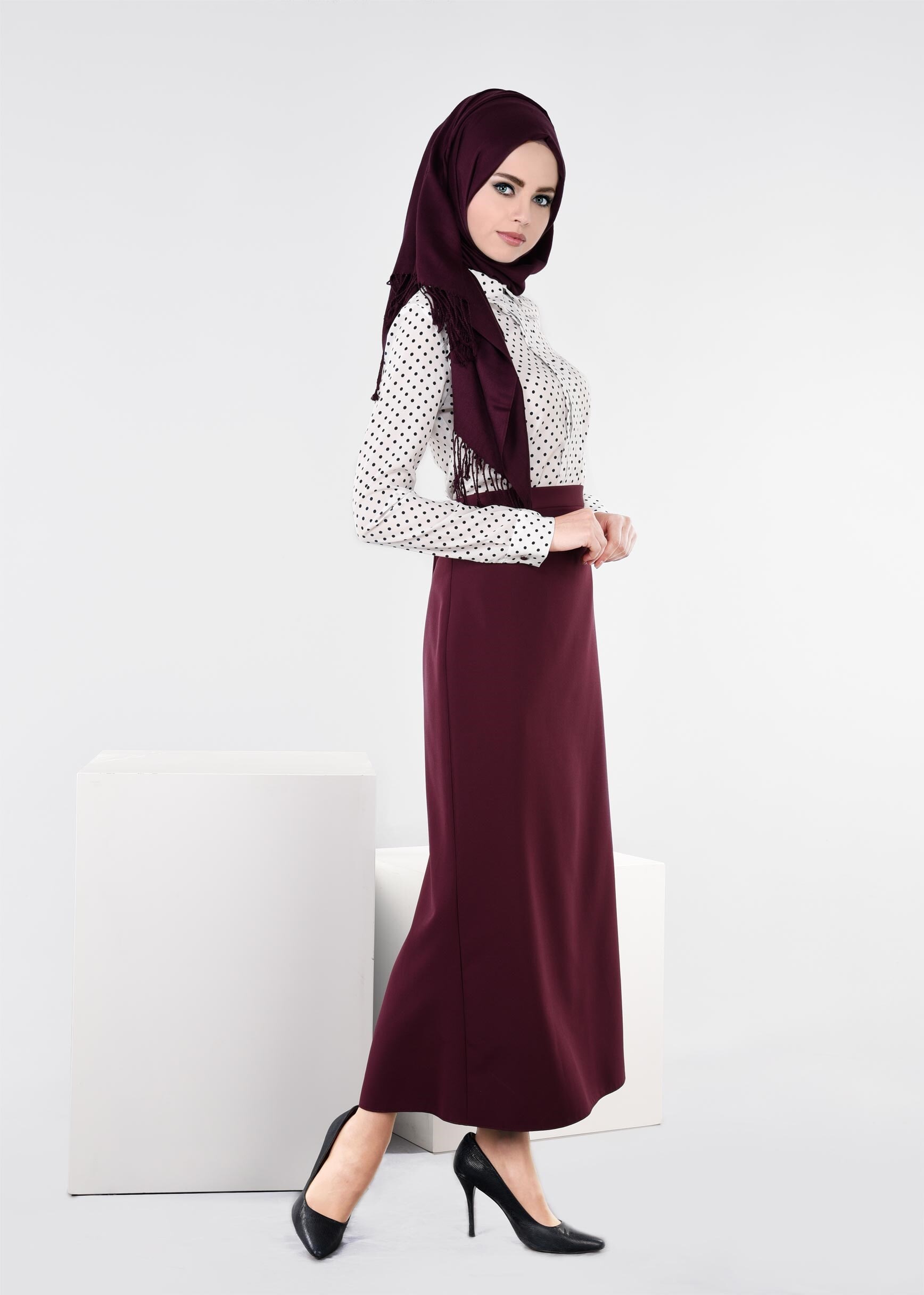 Tesettür giyim BEJ 4545 ROSA 2411 BLUZ 38/46