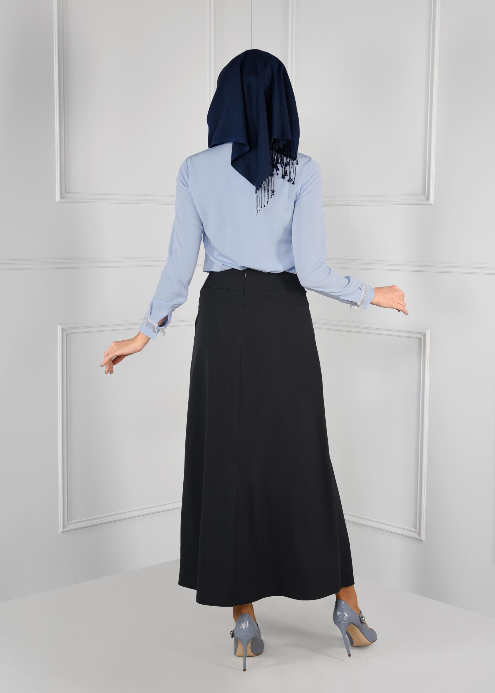 Tesettür giyim MAVİ 4072-1 NEW LOREN BLUZ 38/46 TEK40