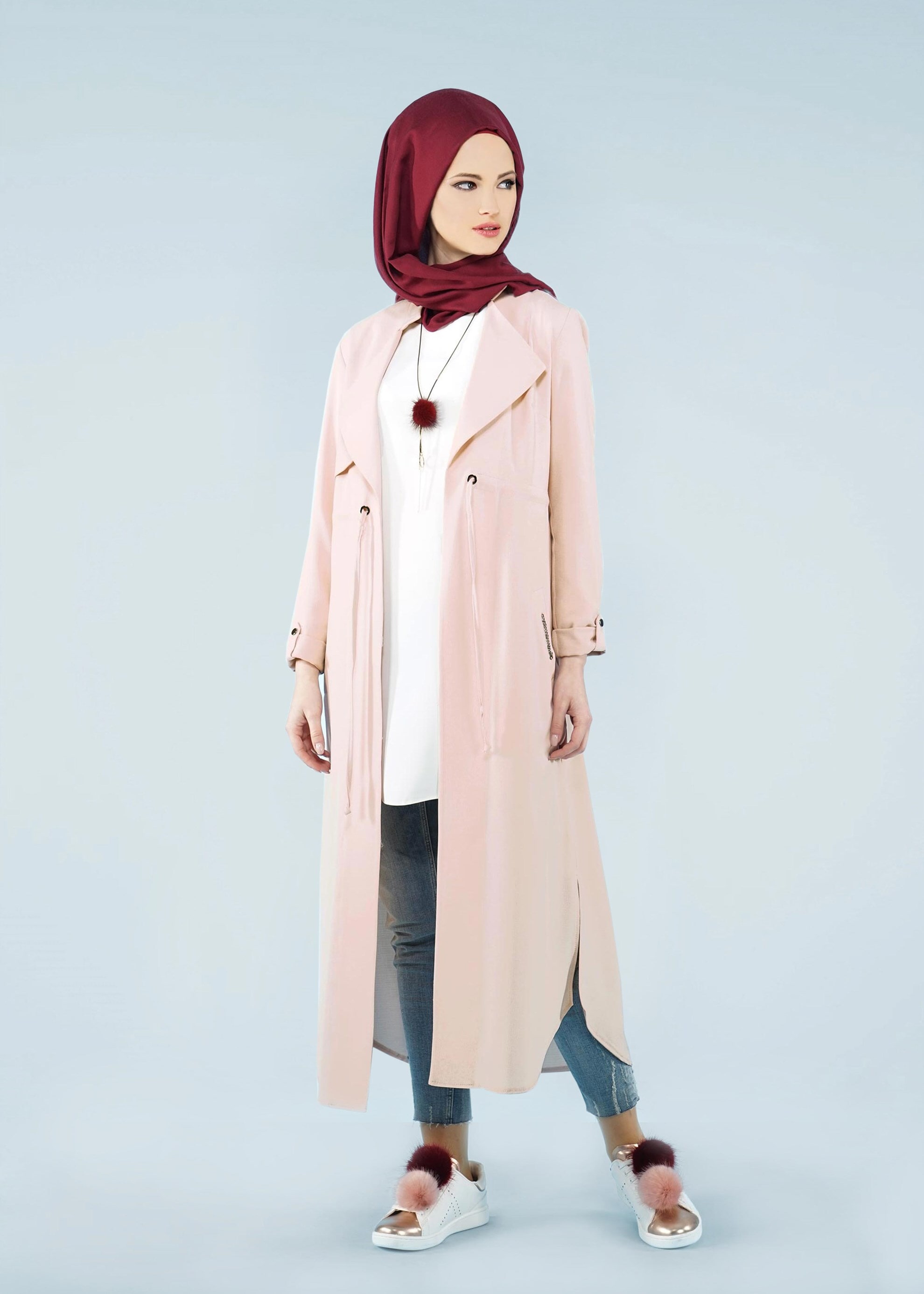 Tesettür giyim BEJ 4079 ESTE 7446 CEKET 38/46 TEK40