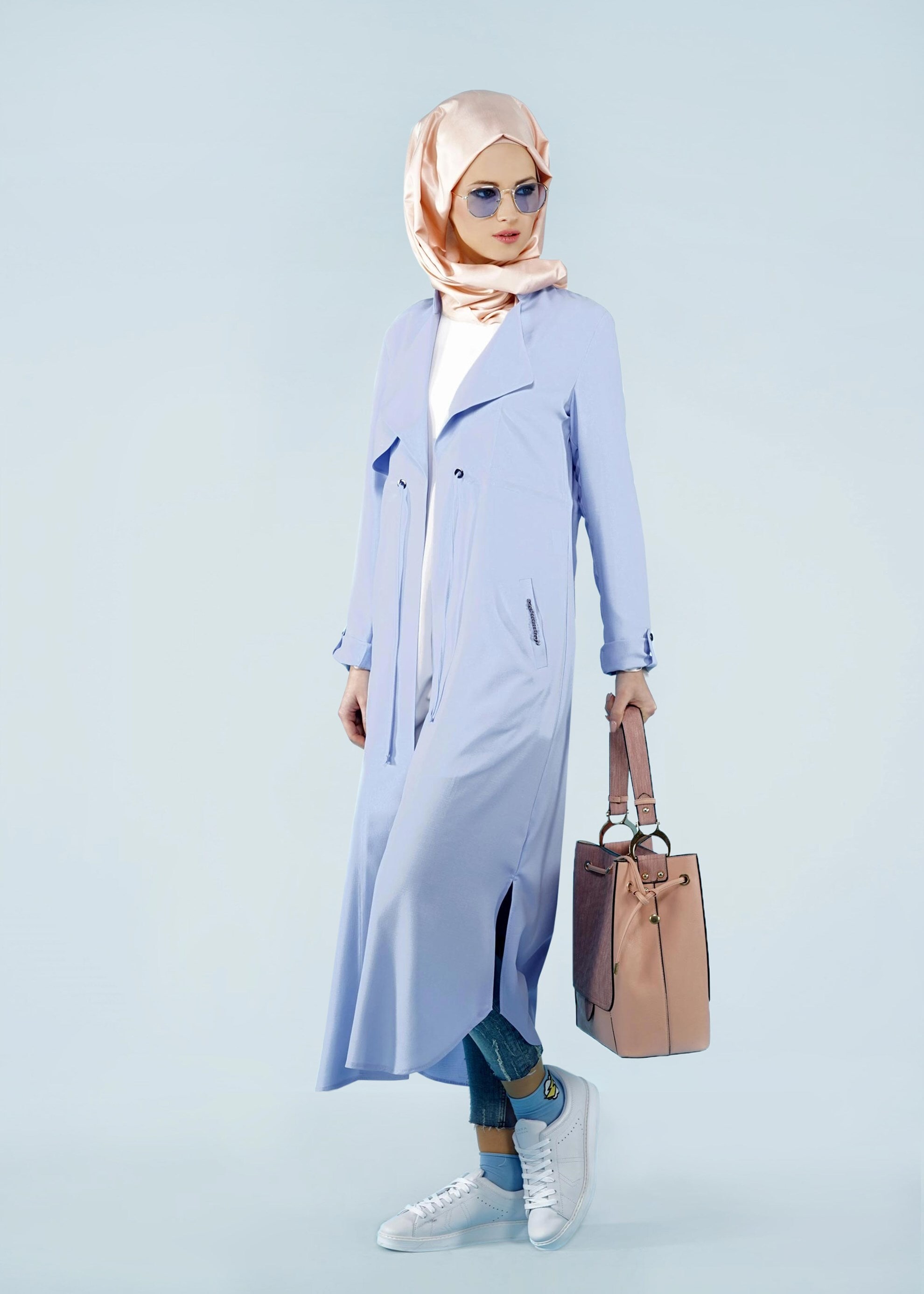 Tesettür giyim MAVİ 4079 ESTE 7446 CEKET 38/46 TEK40