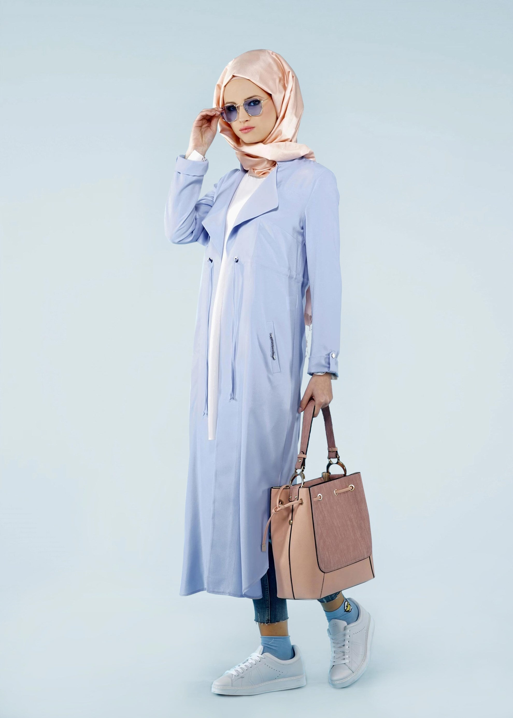 Tesettür giyim MAVİ 4079 ESTE 7446 CEKET 38/46 TEK40