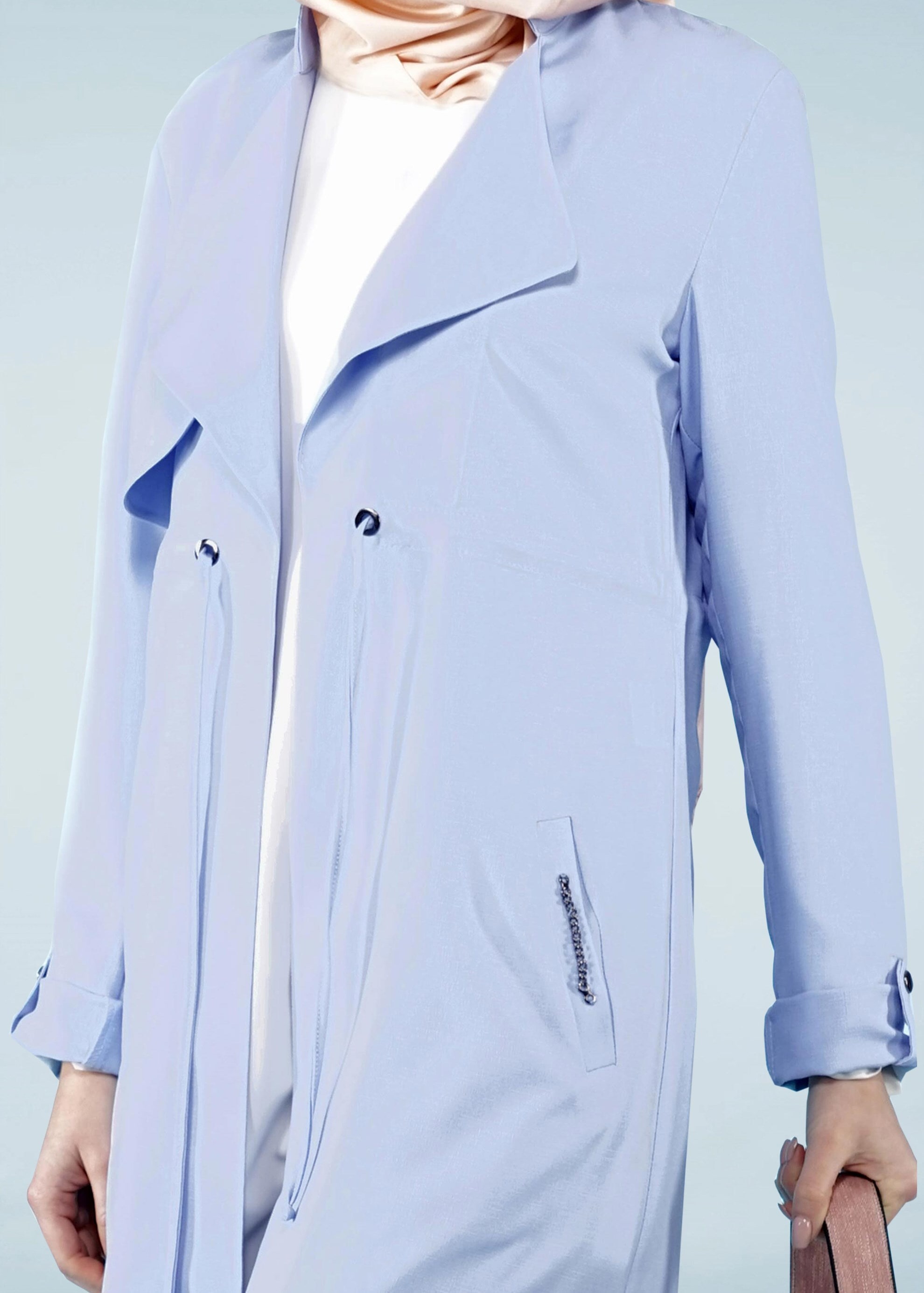 Tesettür giyim MAVİ 4079 ESTE 7446 CEKET 38/46 TEK40