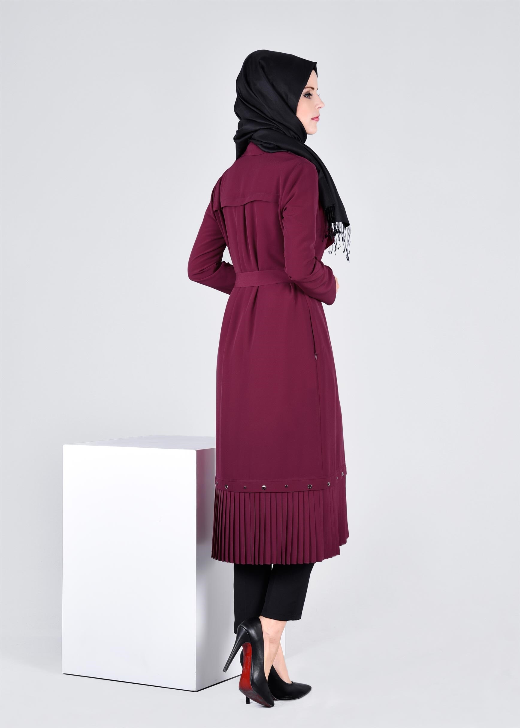 Tesettür giyim BORDO 4131 CRİSS CEKET 38/46 TEK40