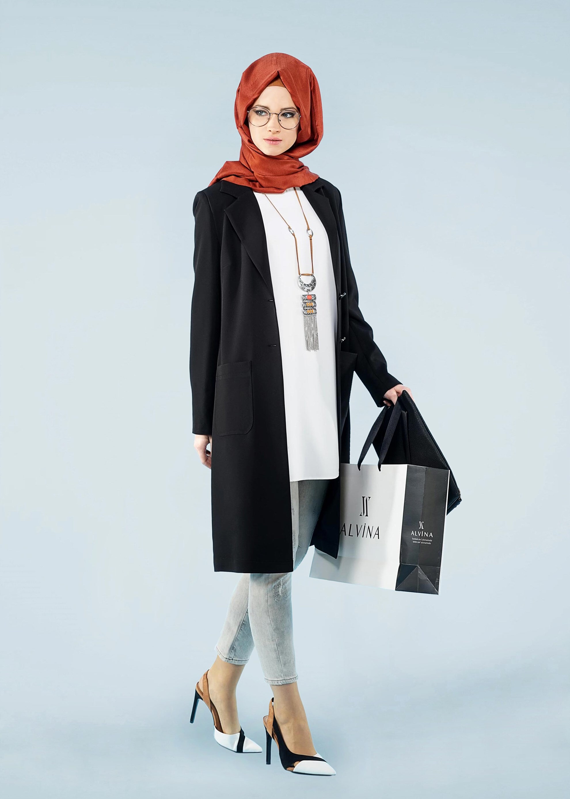 Tesettür giyim SİYAH 4171 ZOOM CEKET 38/46 TEK40