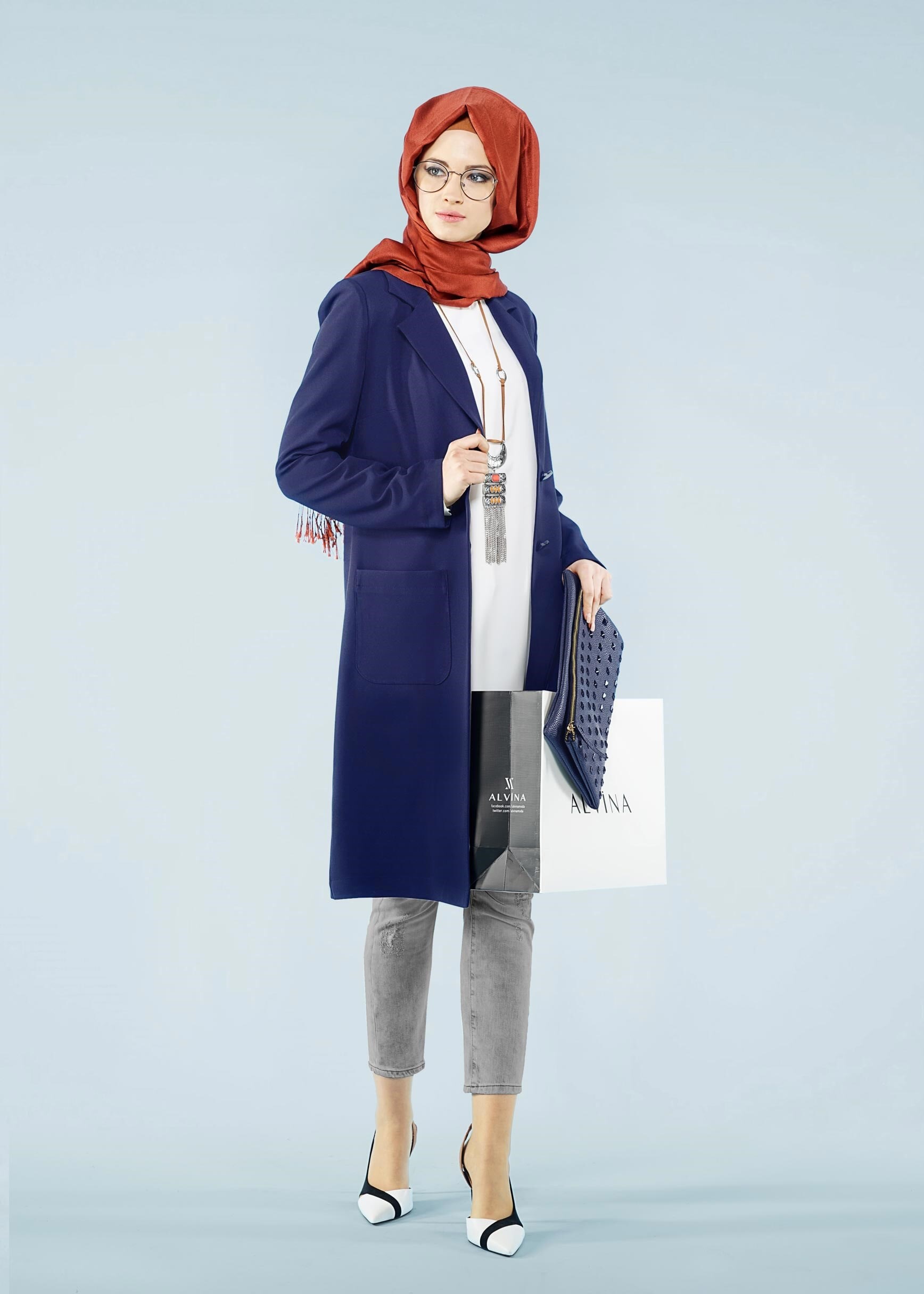 Tesettür giyim LACİVERT 4171 ZOOM CEKET 38/46 TEK40