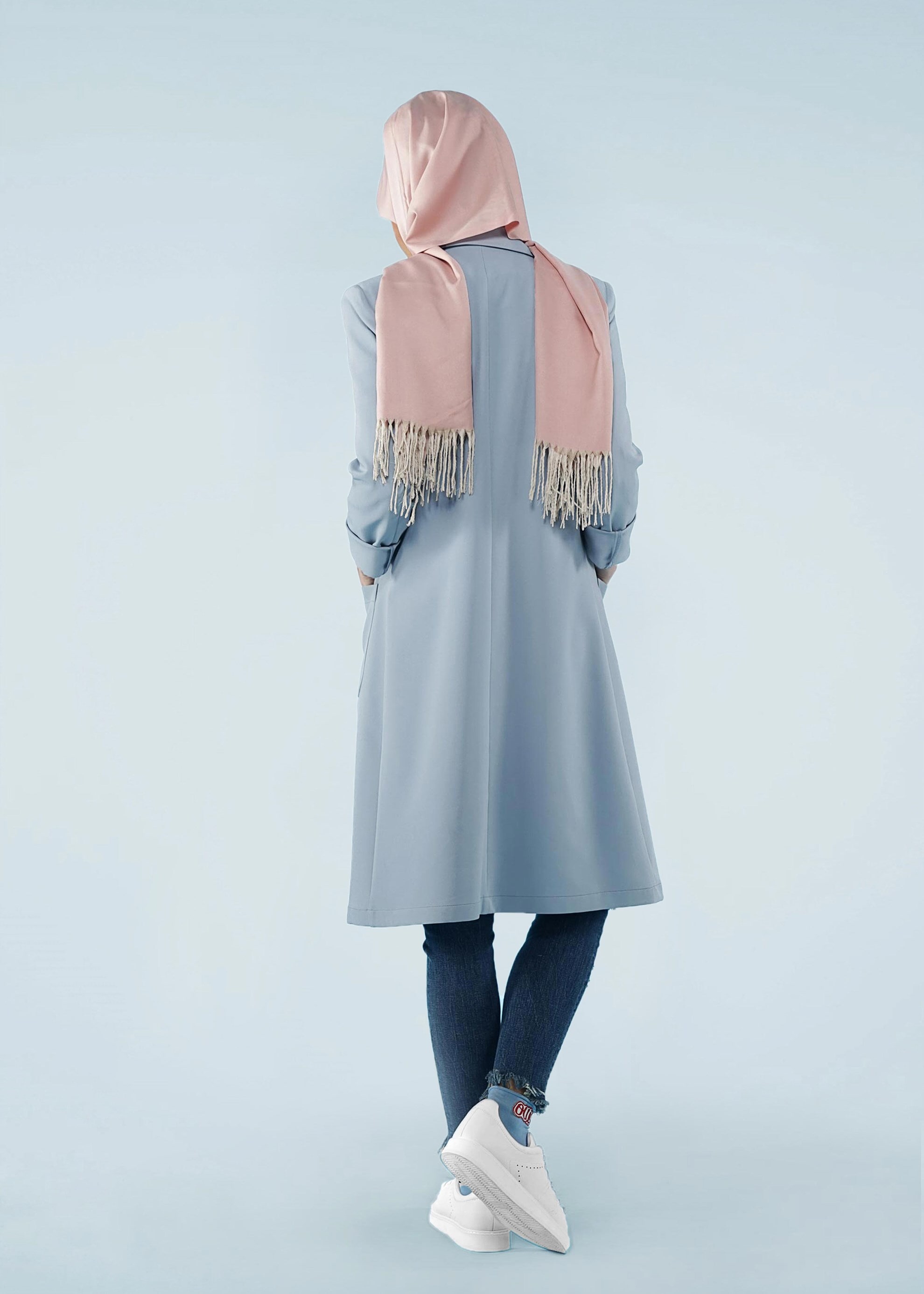 Tesettür giyim MAVİ 4171 ZOOM CEKET 38/46 TEK40