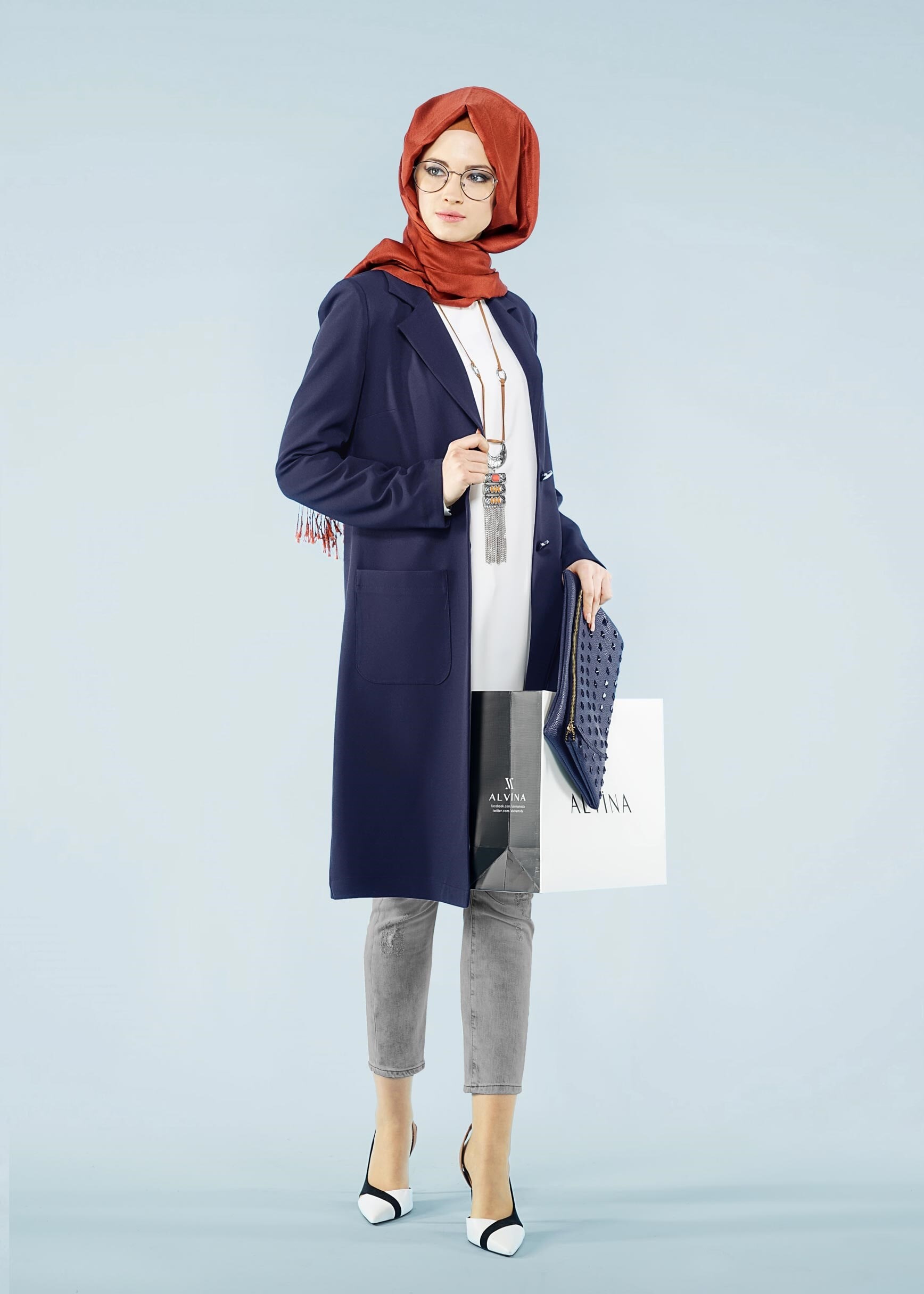 Tesettür giyim LACİVERT 4171 ZOOM CEKET 38/46 TEK40