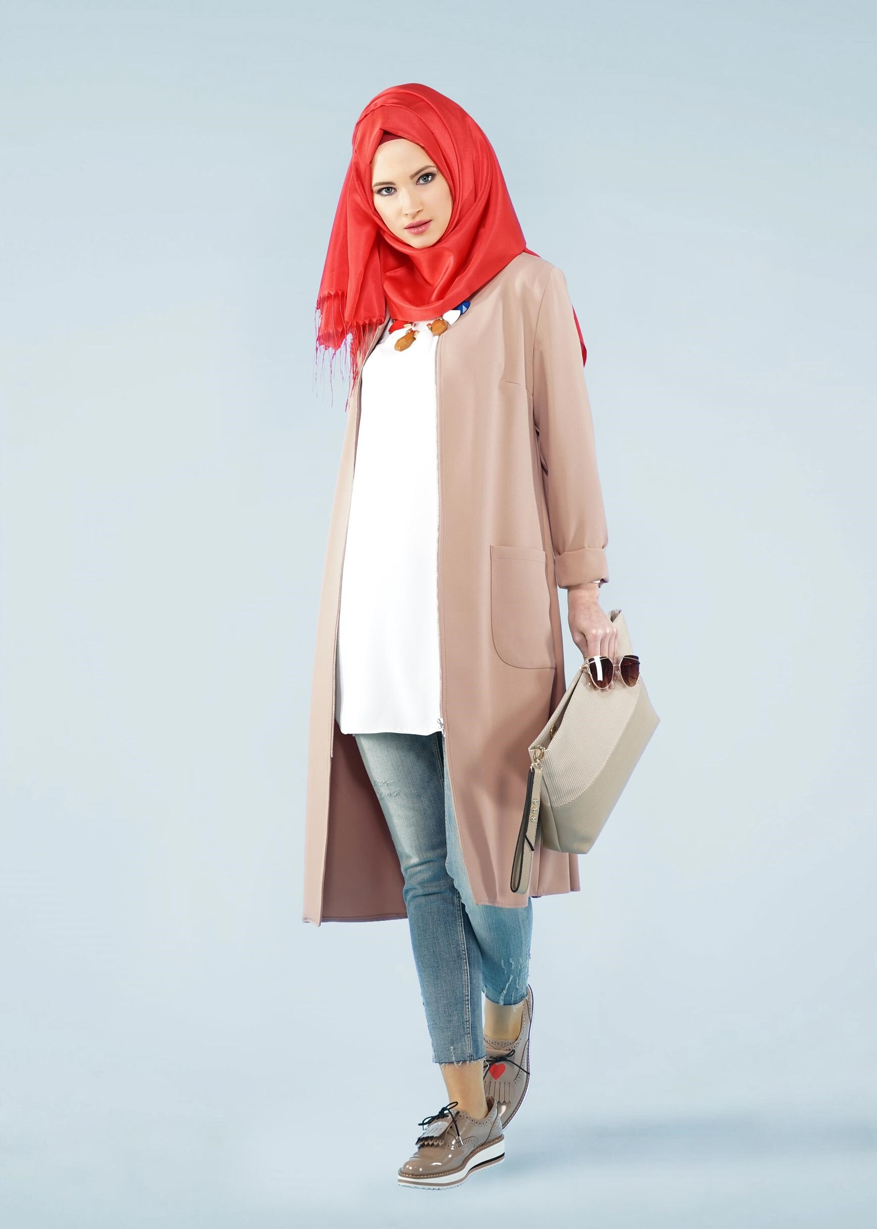 Tesettür giyim KAHVE 4183 ZOOM TESETTÜR CEKET 38/46 TEK40