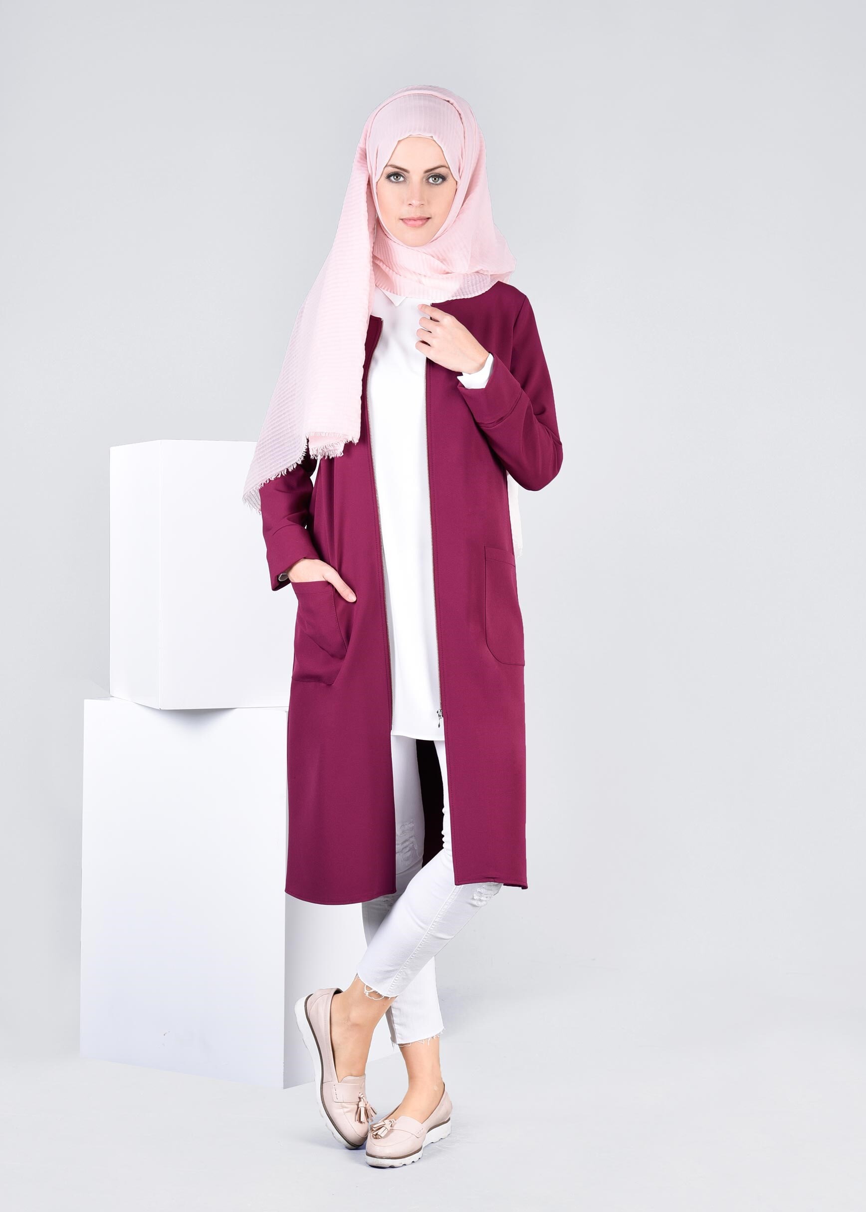 Tesettür giyim MOR 4183 ZOOM TESETTÜR CEKET 38/46 TEK40