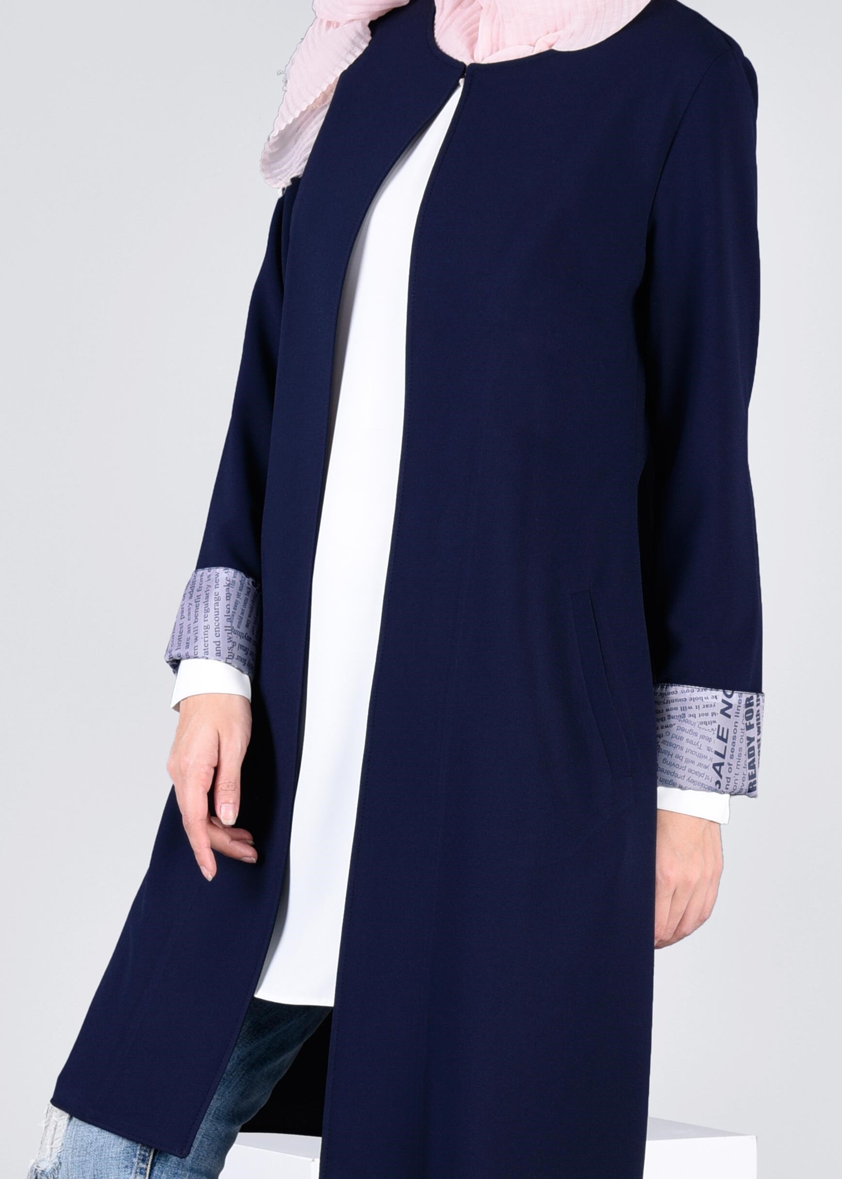 Tesettür giyim LACİVERT 4219 CAMİLA 6385 CEKET 38/46 TEK40