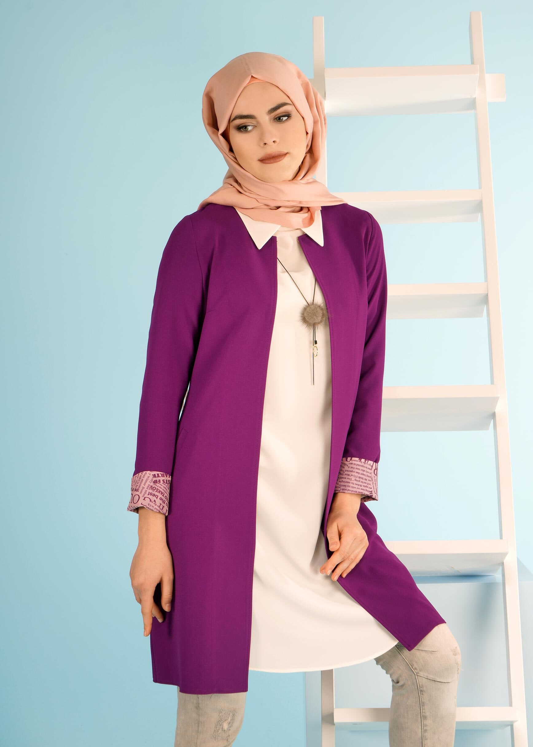 Tesettür giyim MÜRDÜM 4219 CAMİLA 6385 CEKET 38/46 TEK40