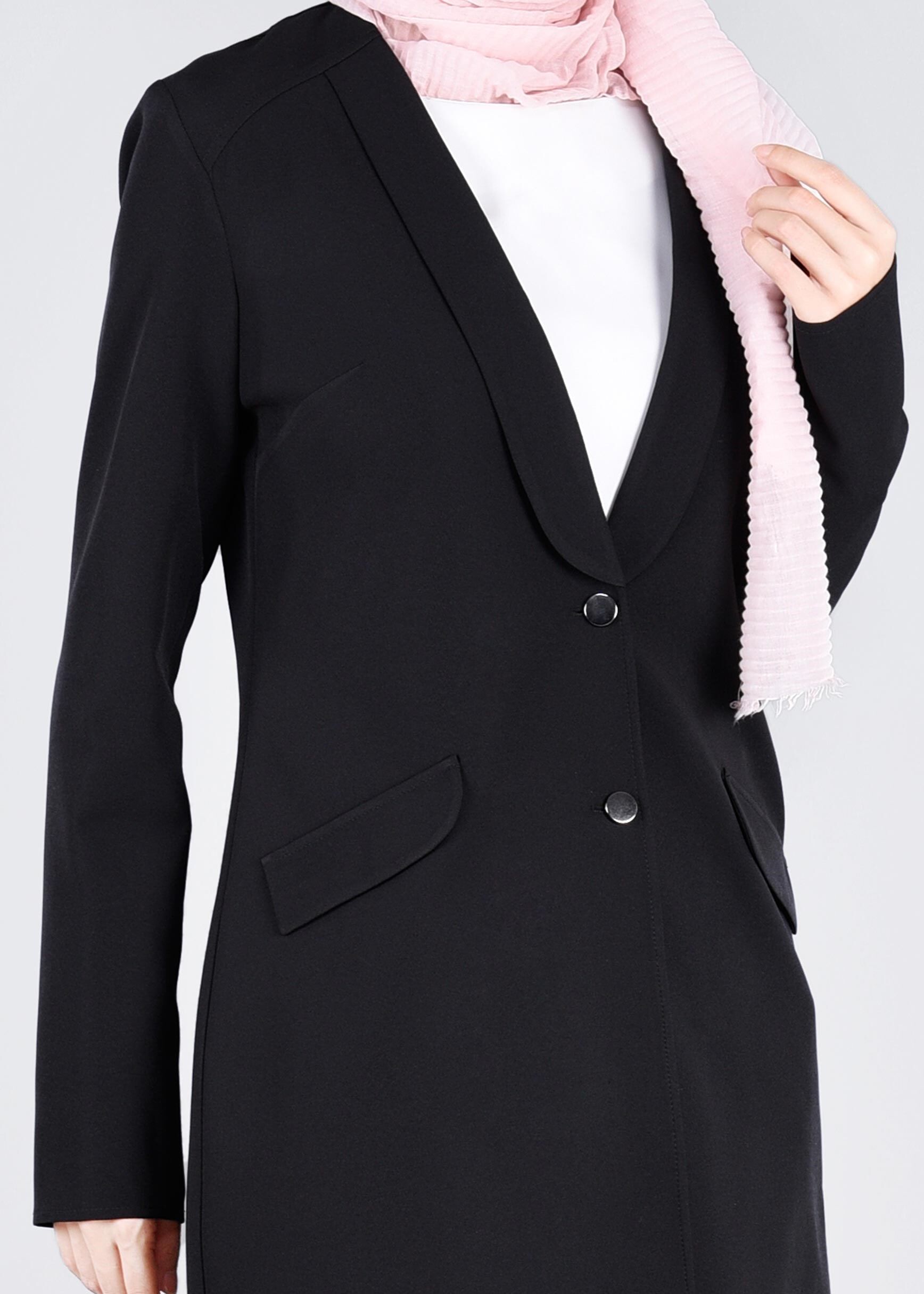 Tesettür giyim SİYAH 4222 ZOOM CEKET 38/46 TEK36