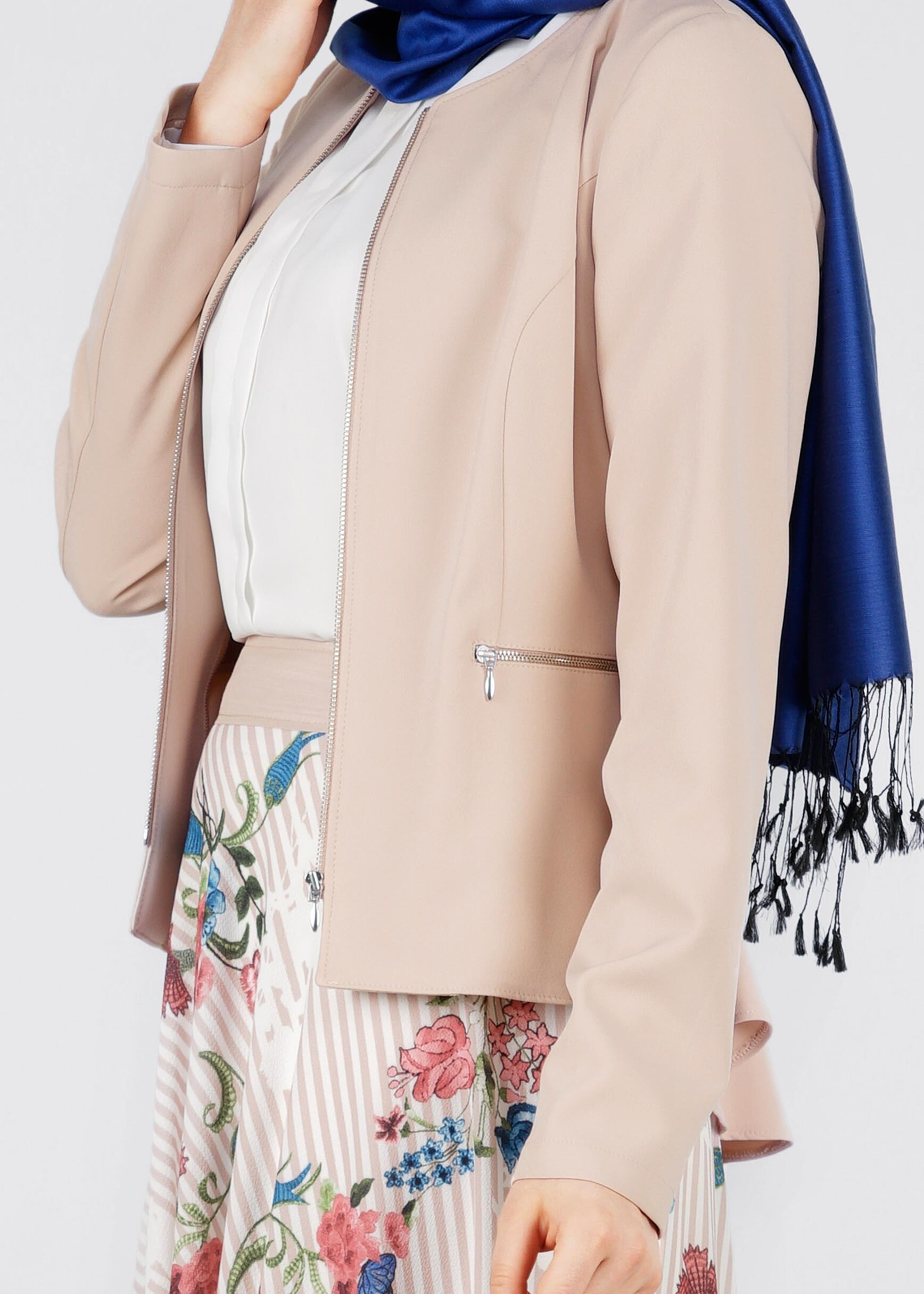 Tesettür giyim BEJ 4223 ZOOM CEKET 36/42