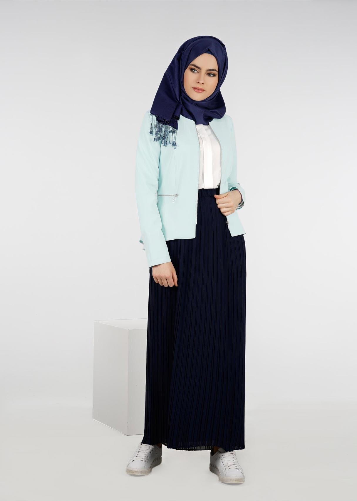Tesettür giyim MAVİ 4223 ZOOM CEKET 36/42