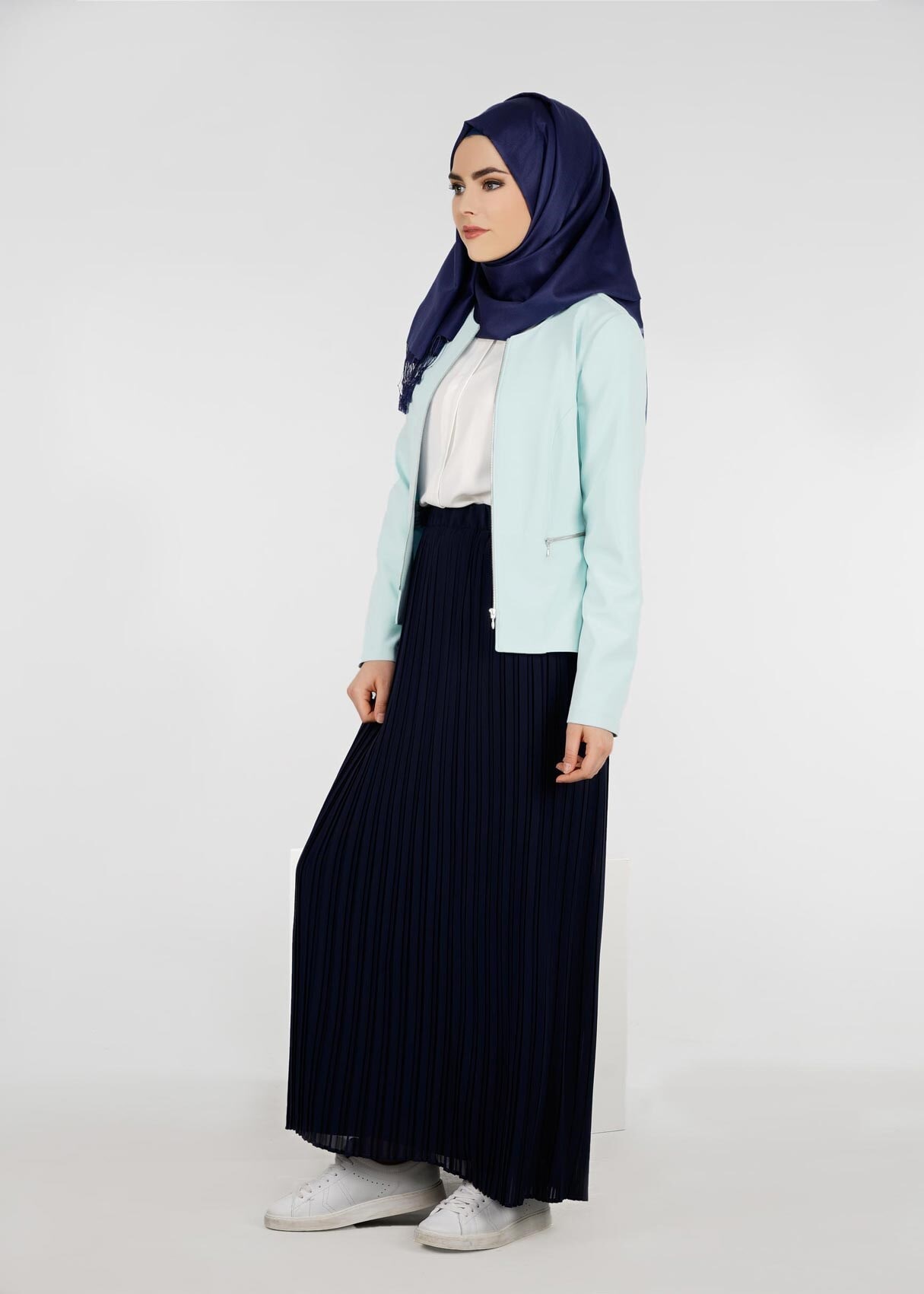 Tesettür giyim MAVİ 4223 ZOOM CEKET 36/42
