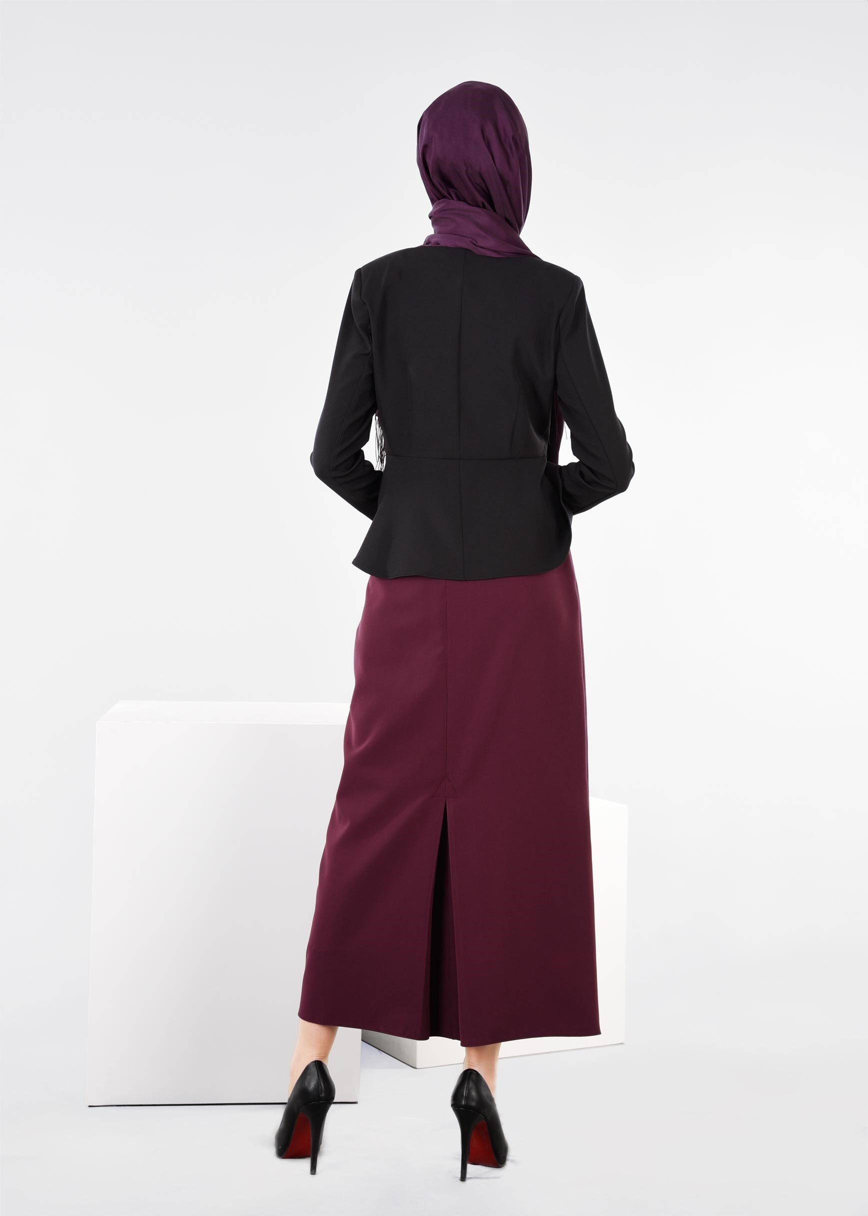 Tesettür giyim SİYAH 4224 ZOOM CEKET 38/44 TEK36