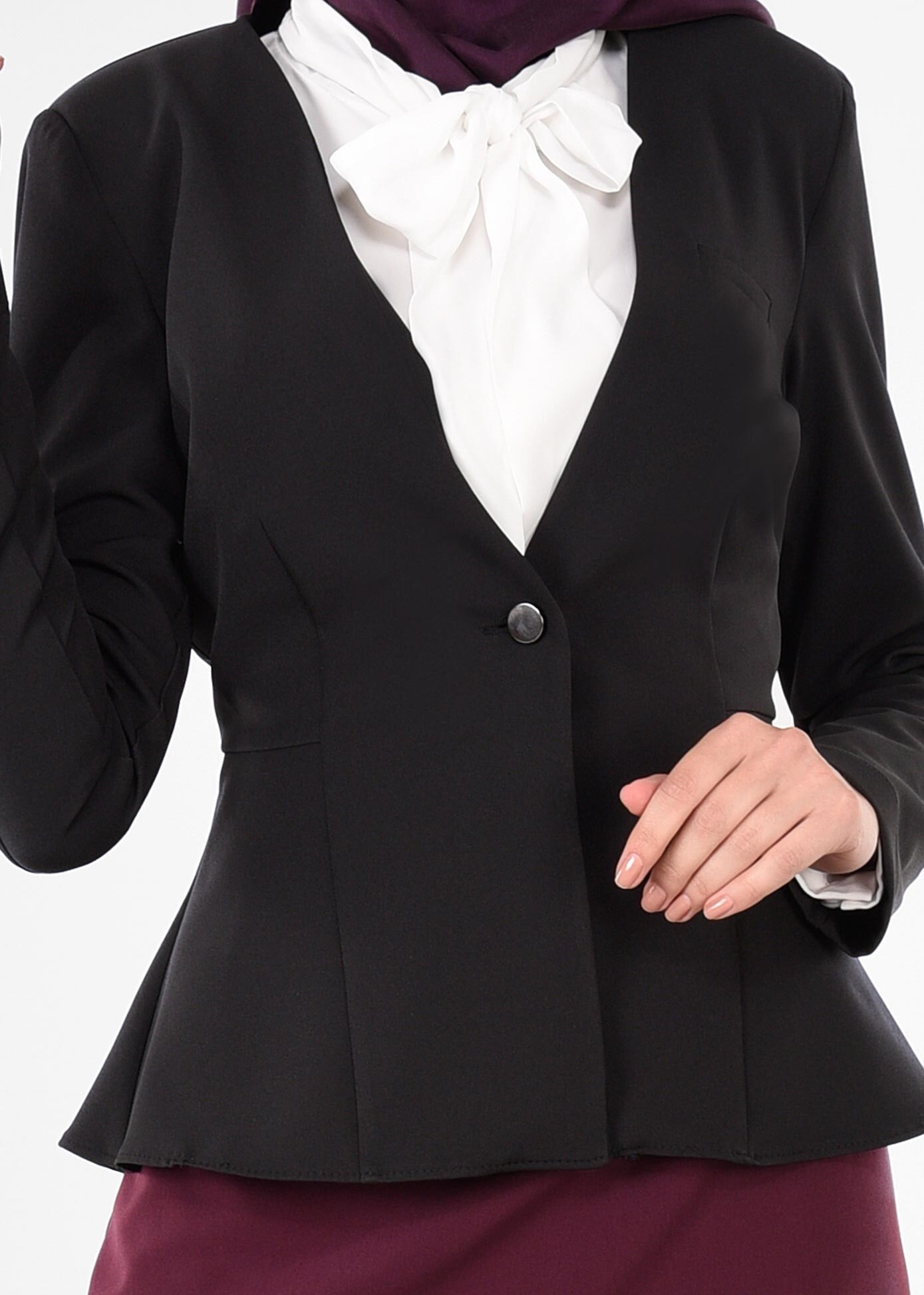 Tesettür giyim SİYAH 4224 ZOOM CEKET 38/44 TEK36