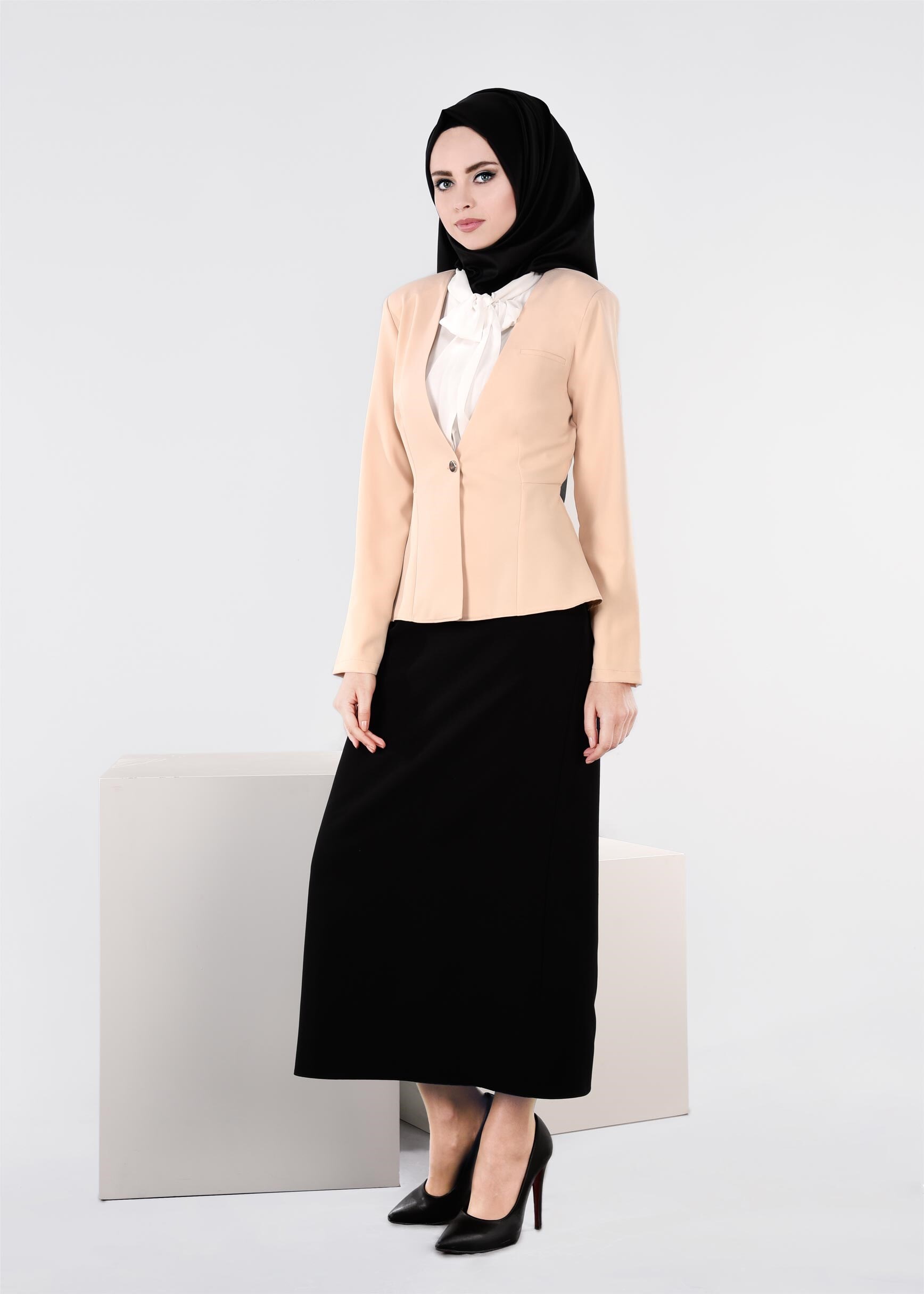 Tesettür giyim BEJ 4224 ZOOM CEKET 38/44 TEK36