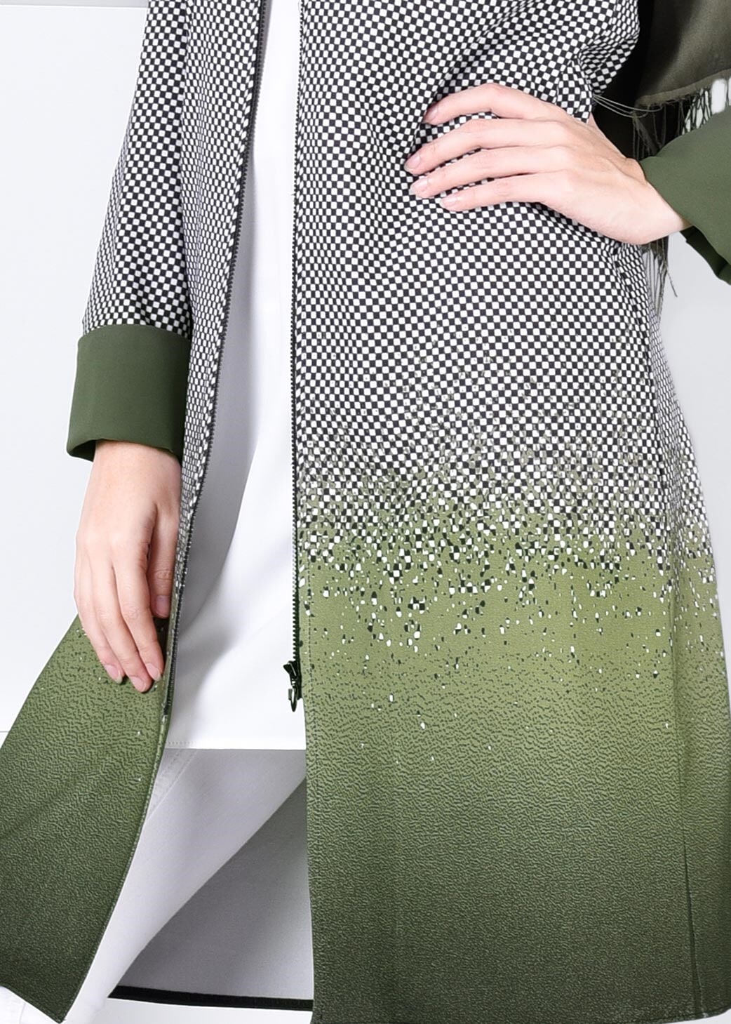 Tesettür giyim HAKİ 4276 POWER 2246 CEKET 38/46 TEK40