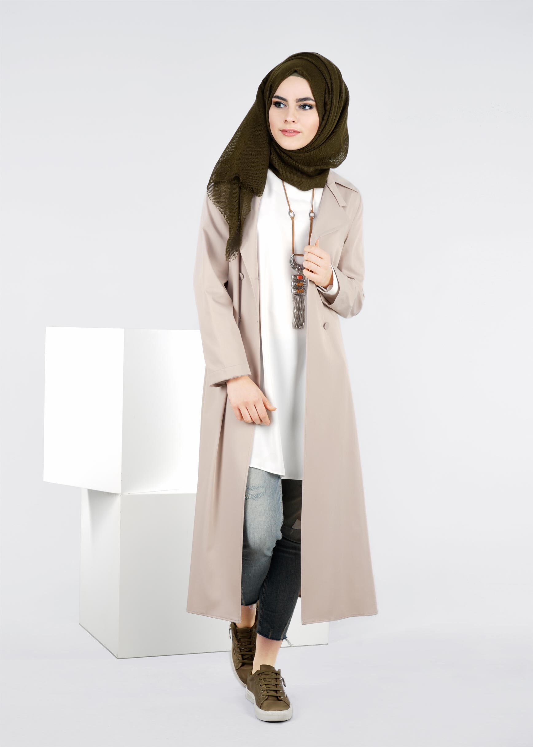 Tesettür giyim BEJ 4322 NADYA 43414 CEKET 38/44 TEK36
