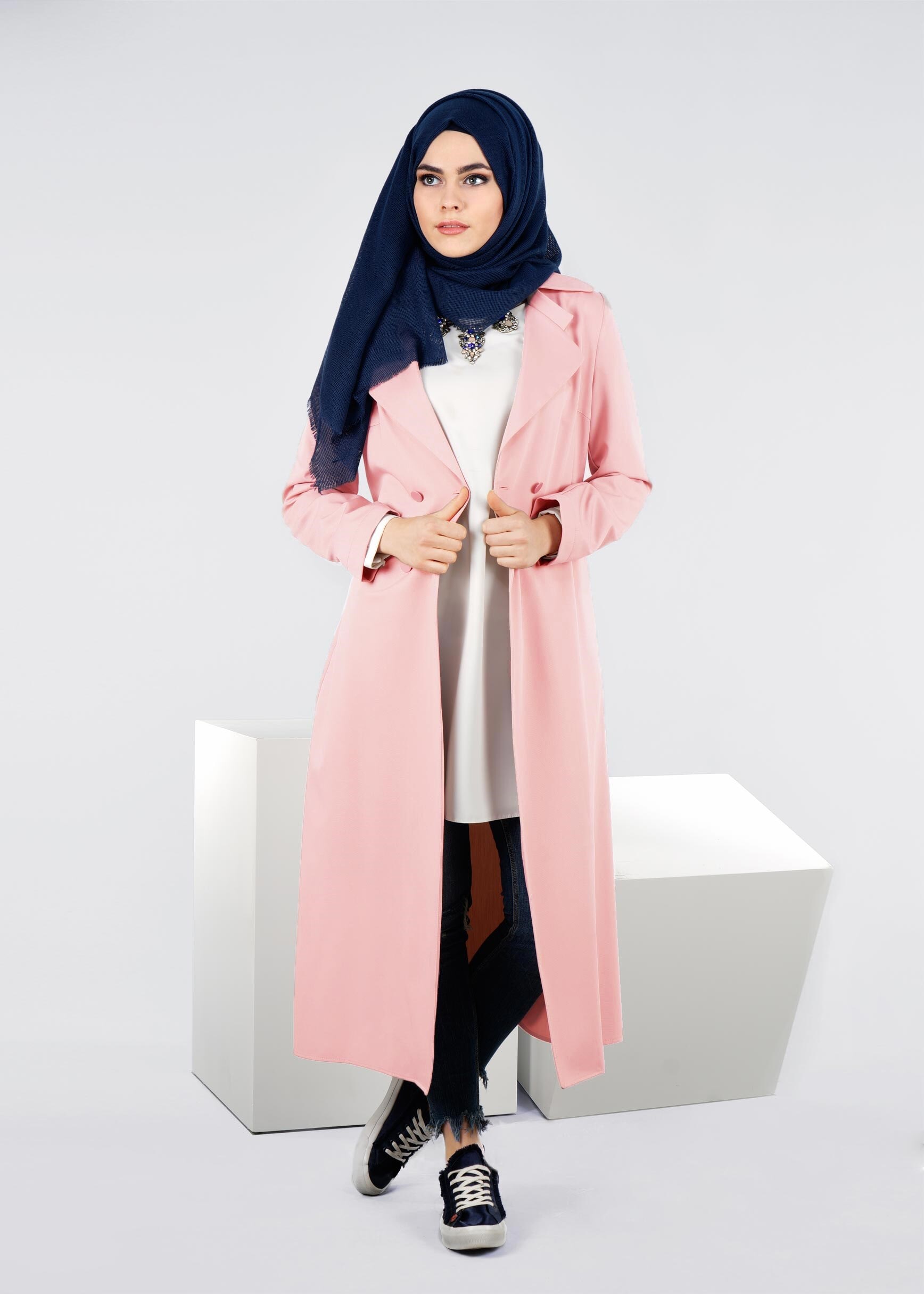 Tesettür giyim PUDRA 4322 NADYA 43414 CEKET 38/44 TEK36