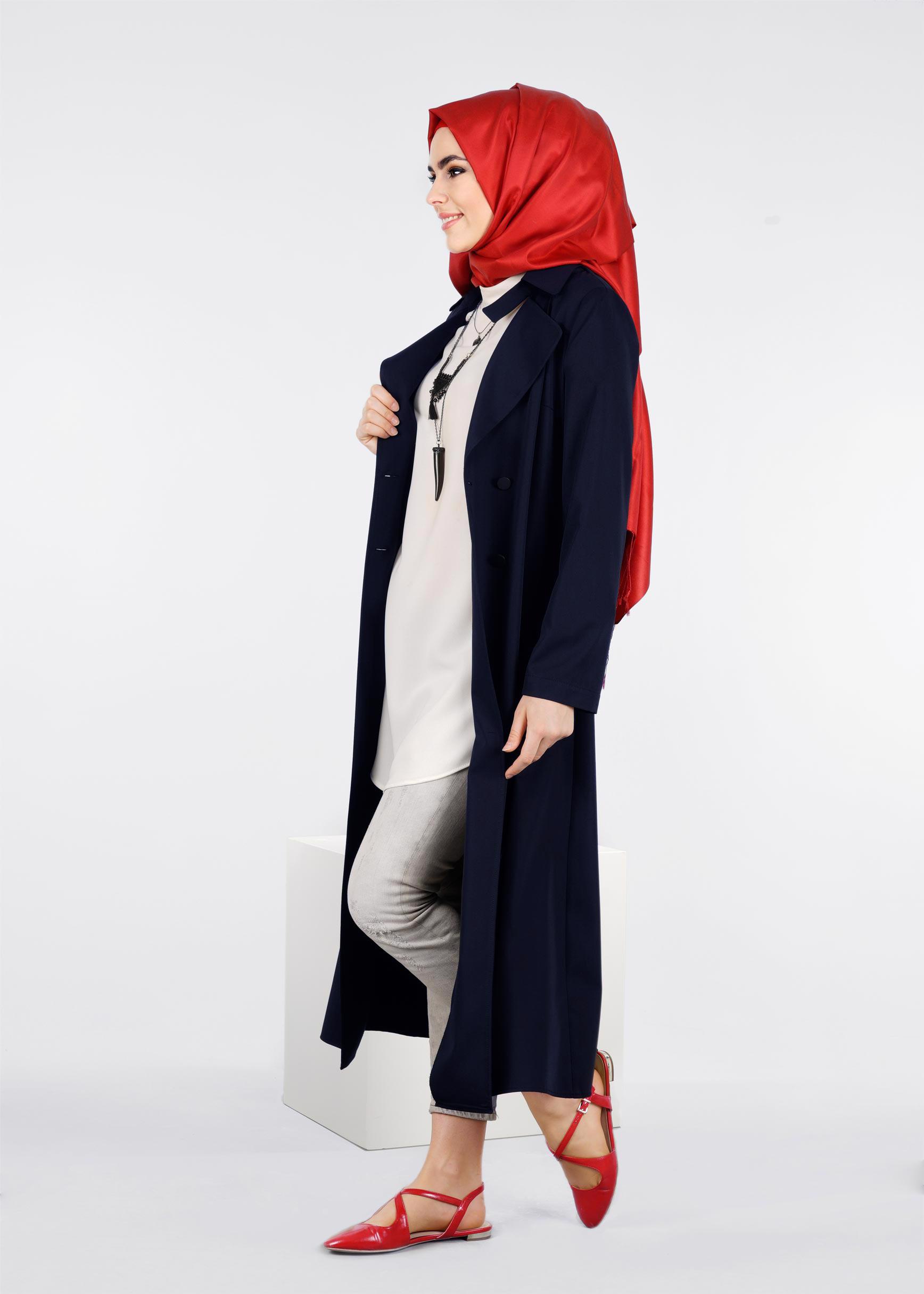 Tesettür giyim LACİVERT 4322 NADYA 43414 CEKET 38/44 TEK36