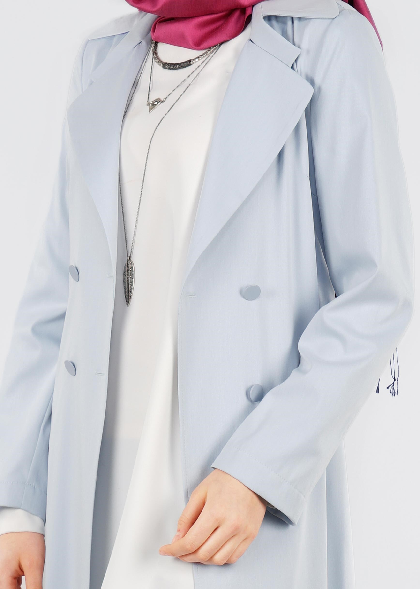 Tesettür giyim MAVİ 4322 NADYA 43414 CEKET 38/44 TEK36